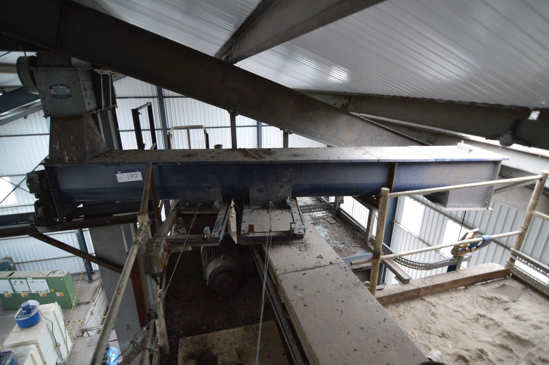 Approx 350mm dia. Screw Conveyor, 4m long, with tw