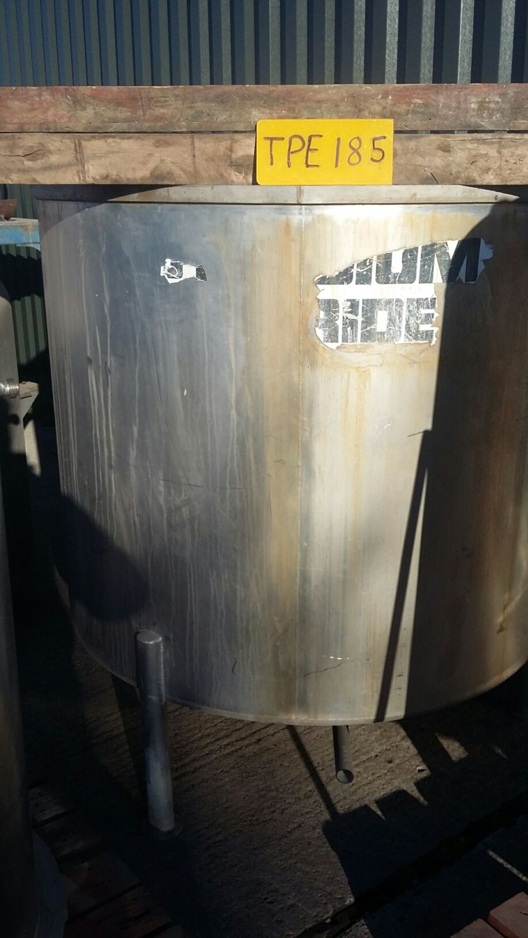 Two 1200 Lts Stainless Steel Open Top Tanks, on st - Image 2 of 3