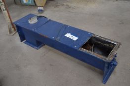 300MM SCREW CONVEYOR, approx. 1.8m long, with gear