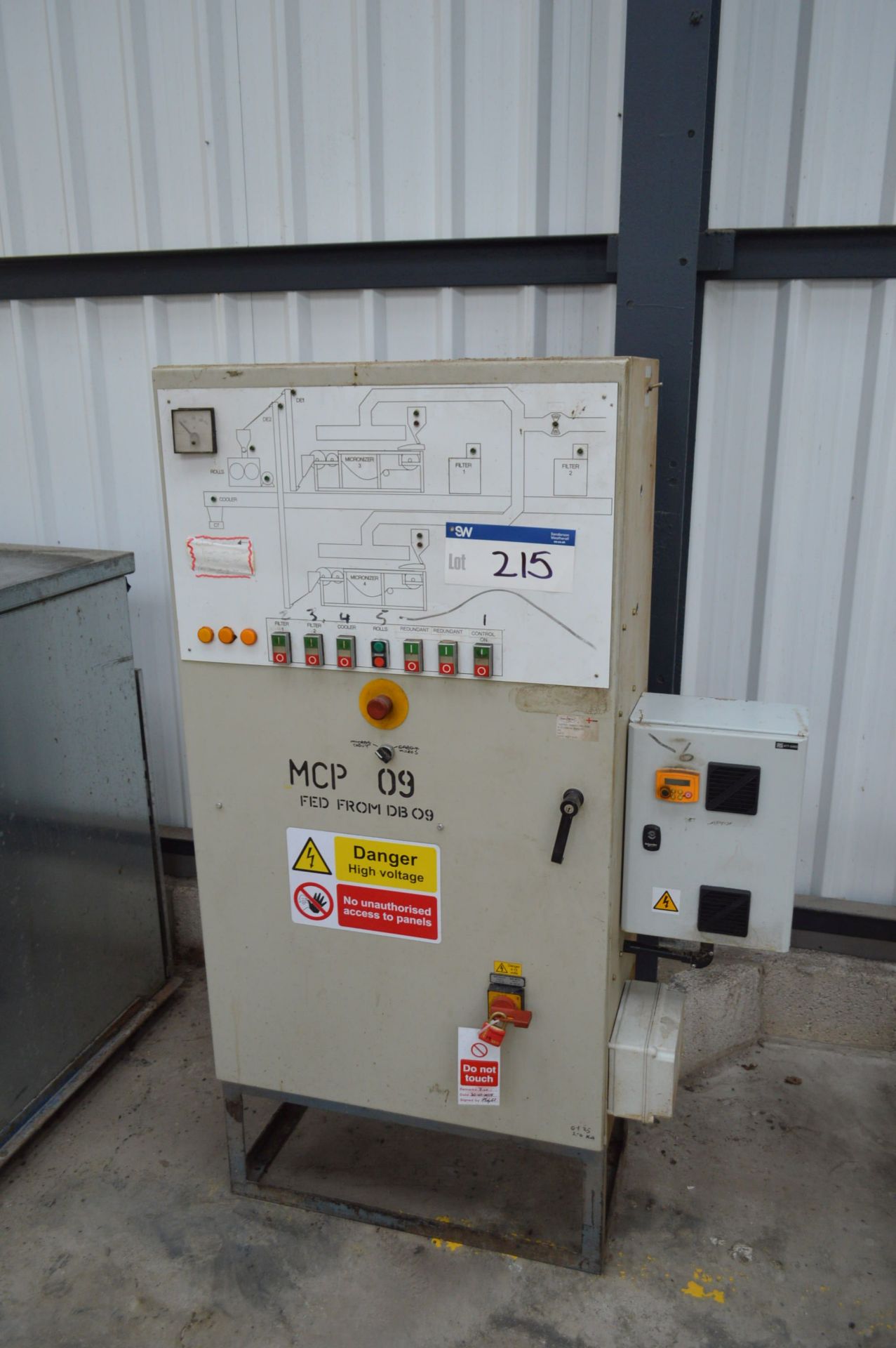 Buhler Rolls Controller Single Door Control Panel.