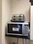 Sharp Microwave Oven and Four Slice Toaster