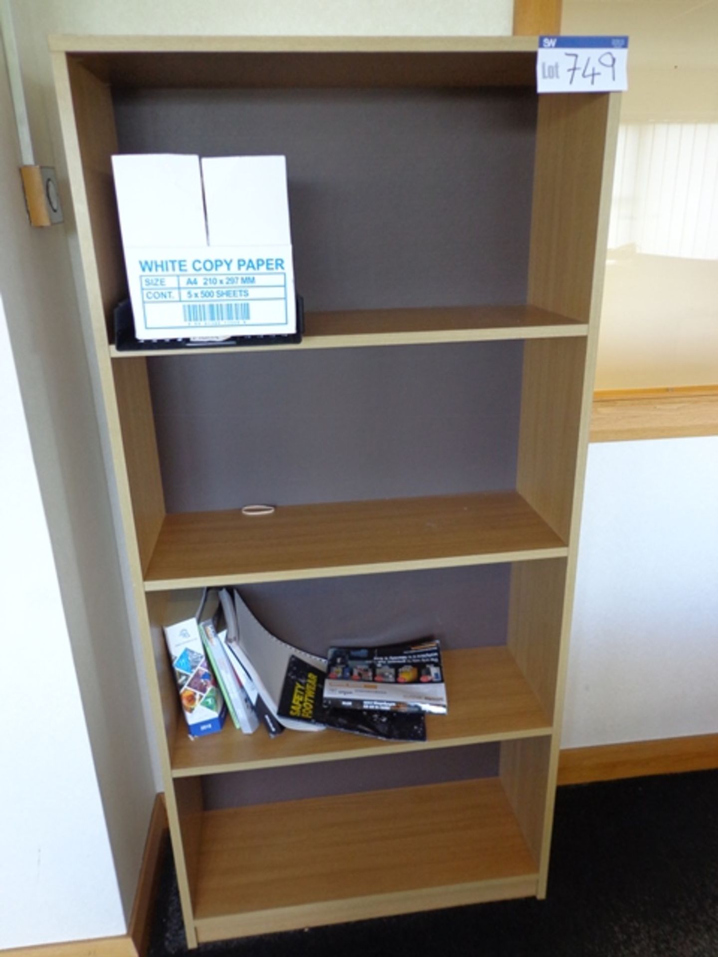 Two Light Oak Veneered 3 Drawer Pedestals and Two Light Oak Veneered Bookcases and Hat/Coat Stand - Image 3 of 3