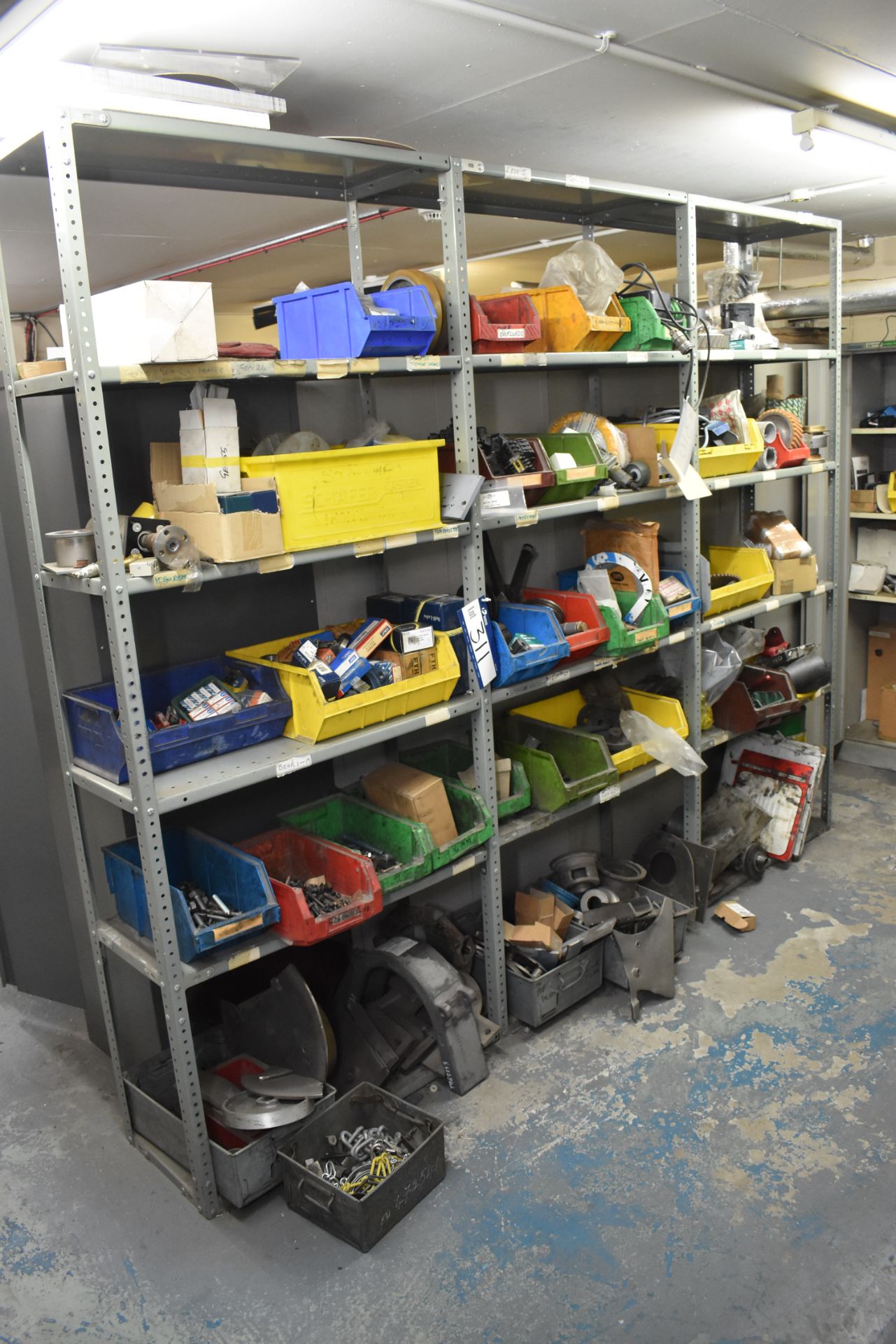 Three Bays of Metal Shelving, 900 x 380 x 2200mm (Reserve Removal Until Contents Collected)