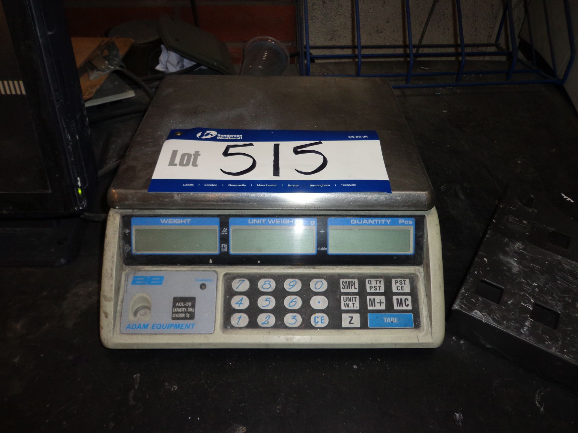 Adam Equipment Digital Scale, 30kg cap.