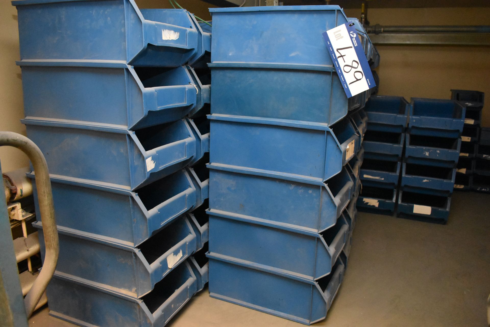 Large Quantity of Plastic Storage Bins