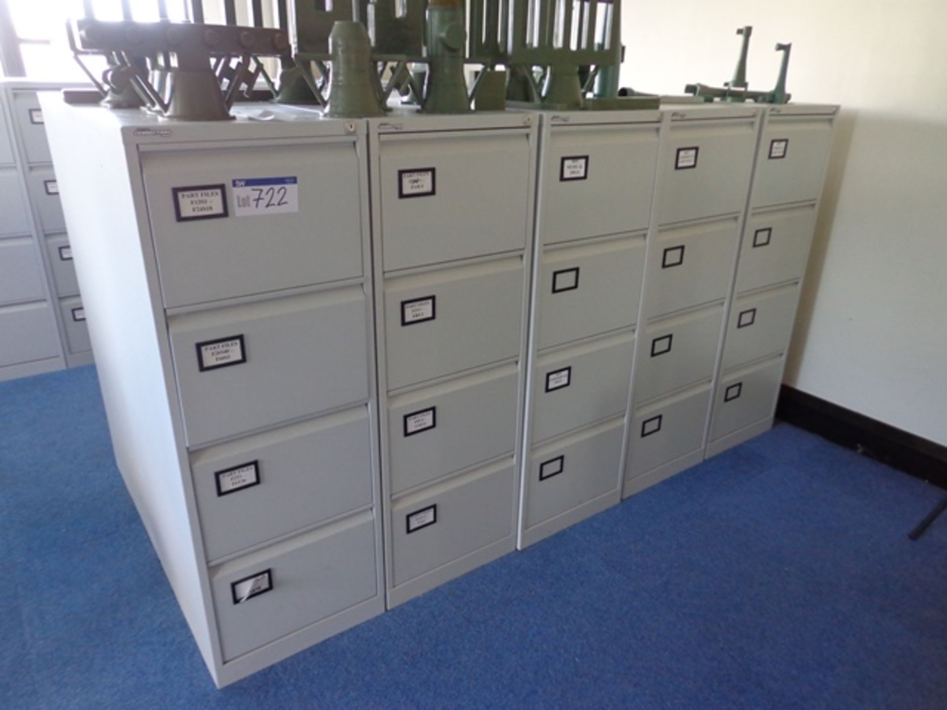 Five Storage Connections plus 4 Drawer Metal Filing Cabinet