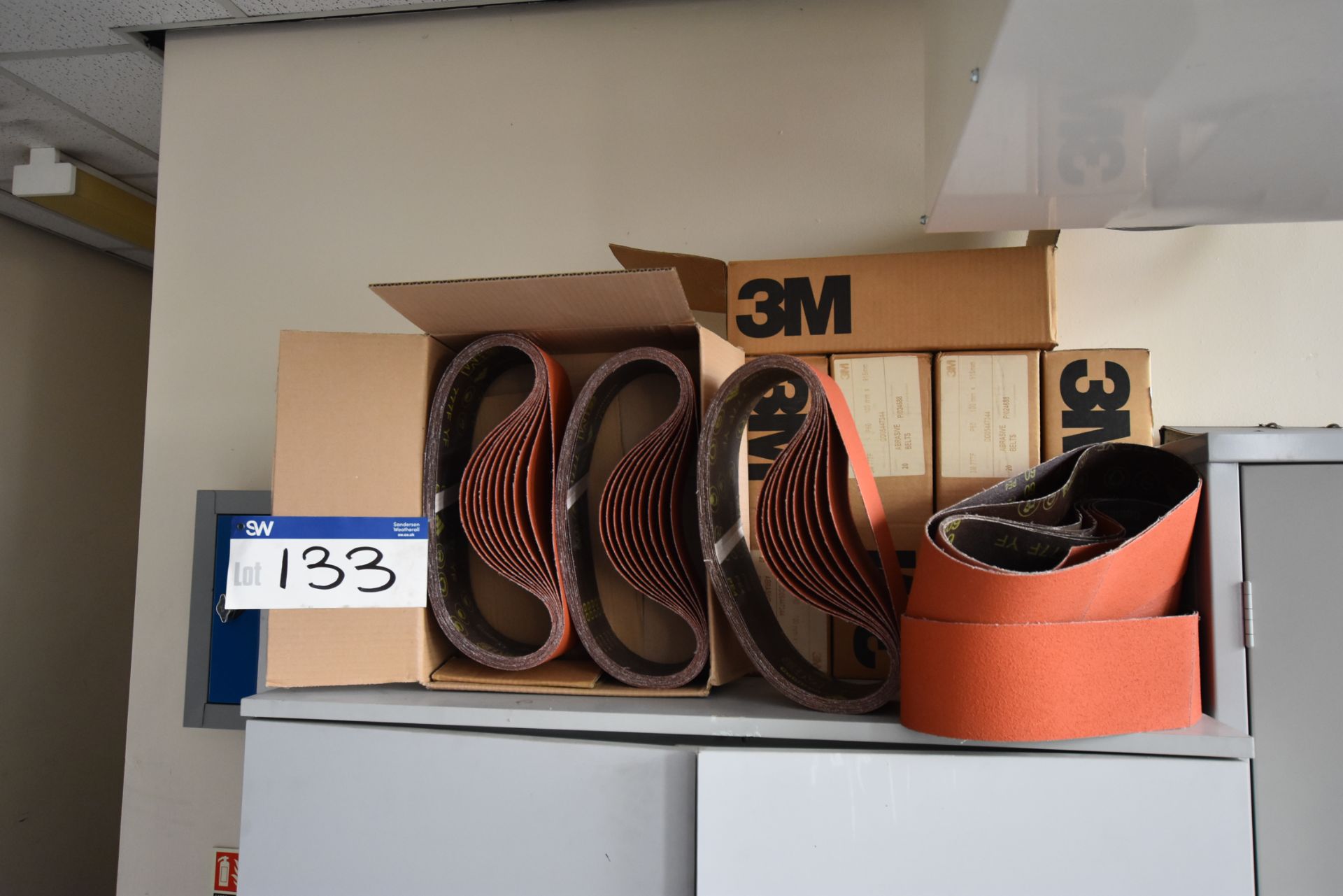 Six Boxes of 3M 777F P60 Abrasive Belts, 100mm x 915mm