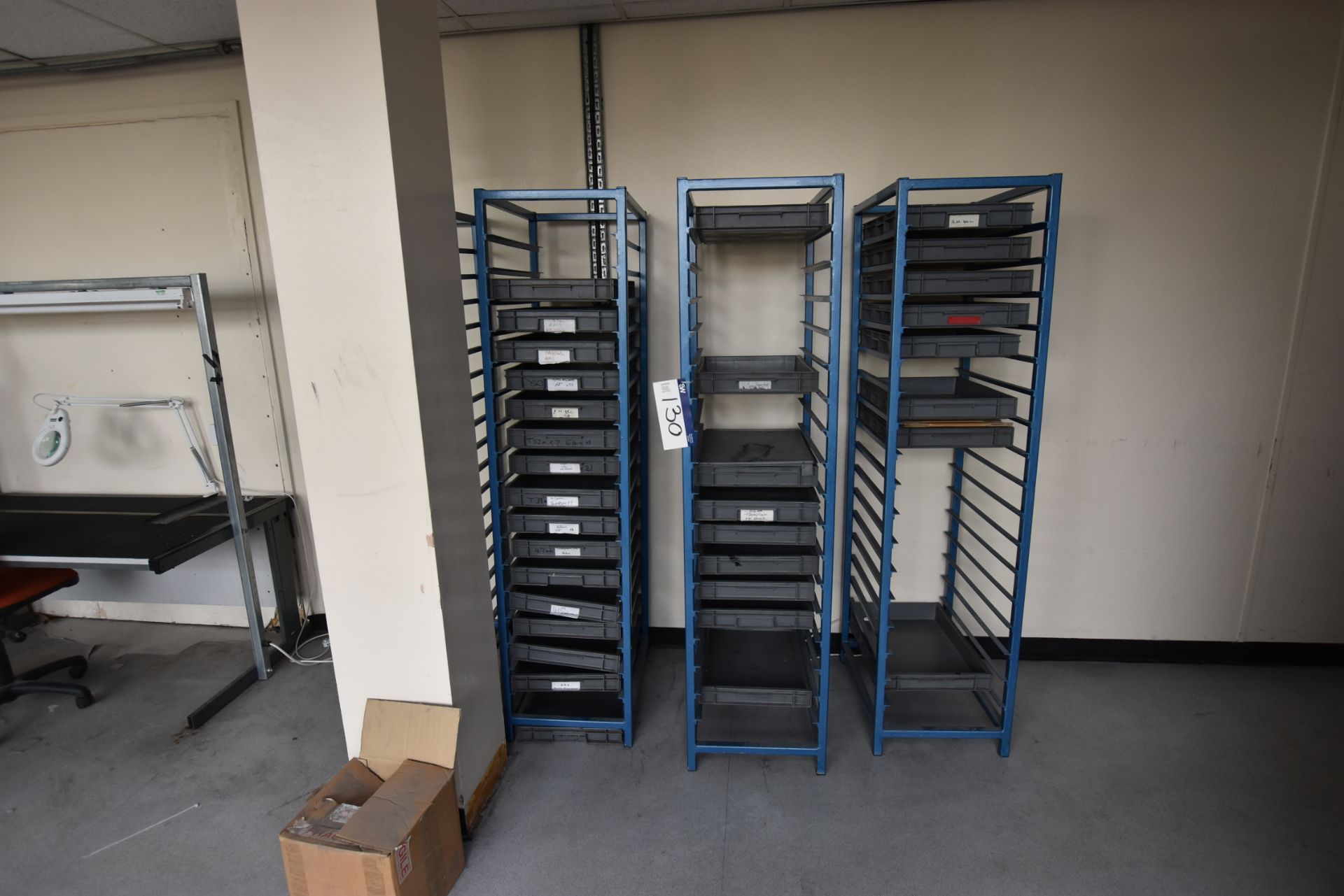 Four Steel Framed Racks, 670 x 470 x 1940mm H