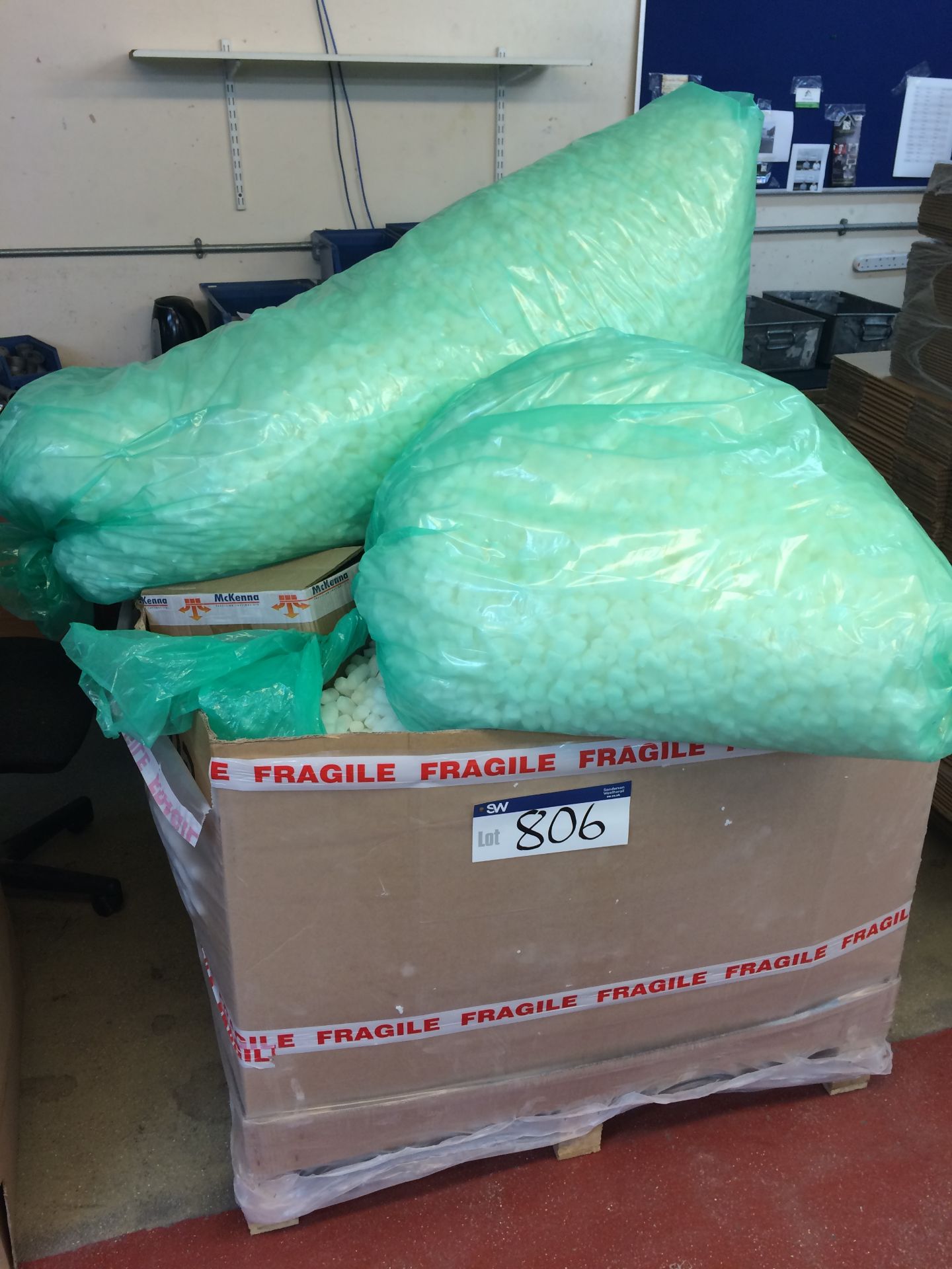 Quantity of Foam Chips Packaging