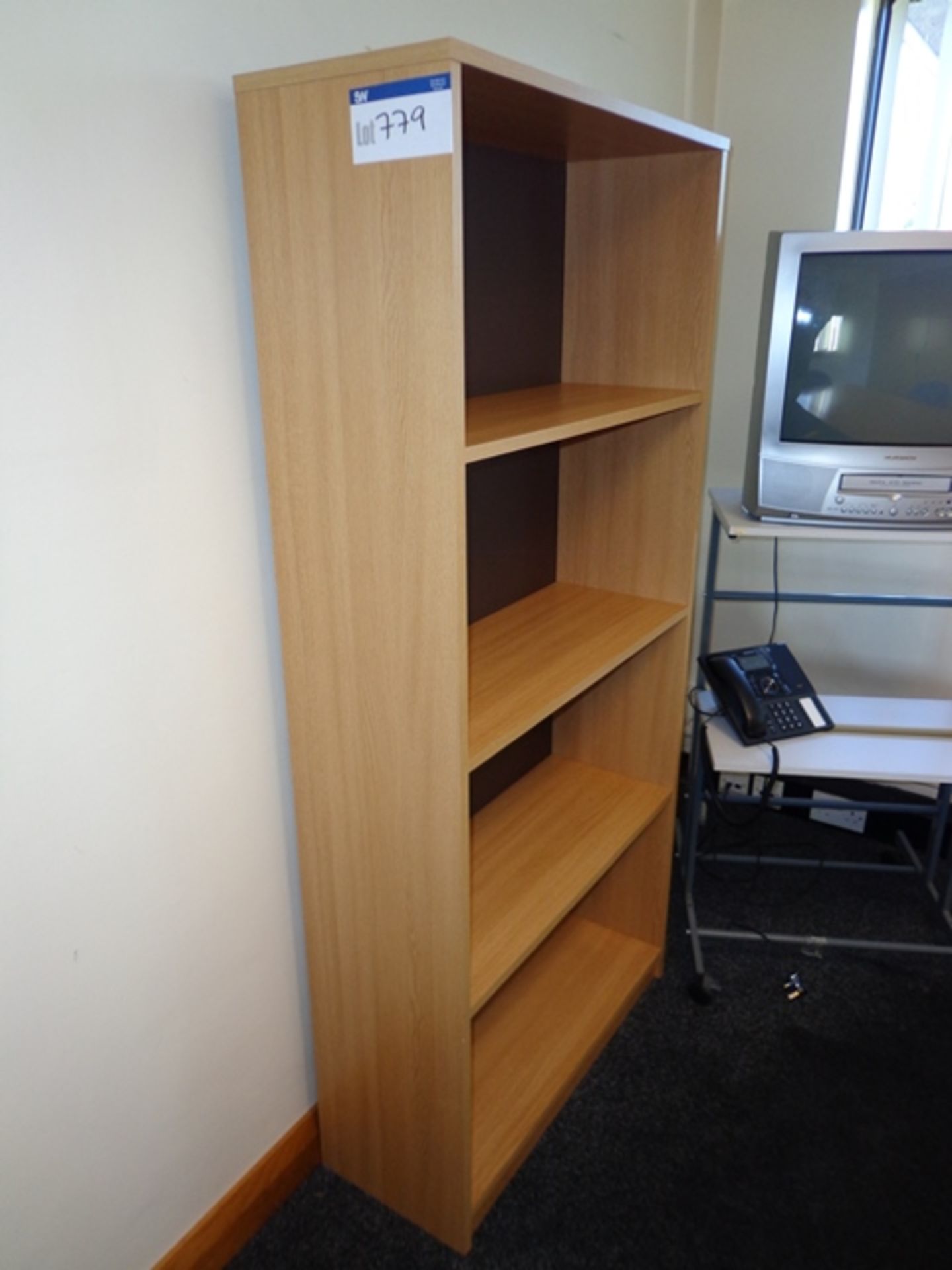 Light Oak Veneered Shelf Unit