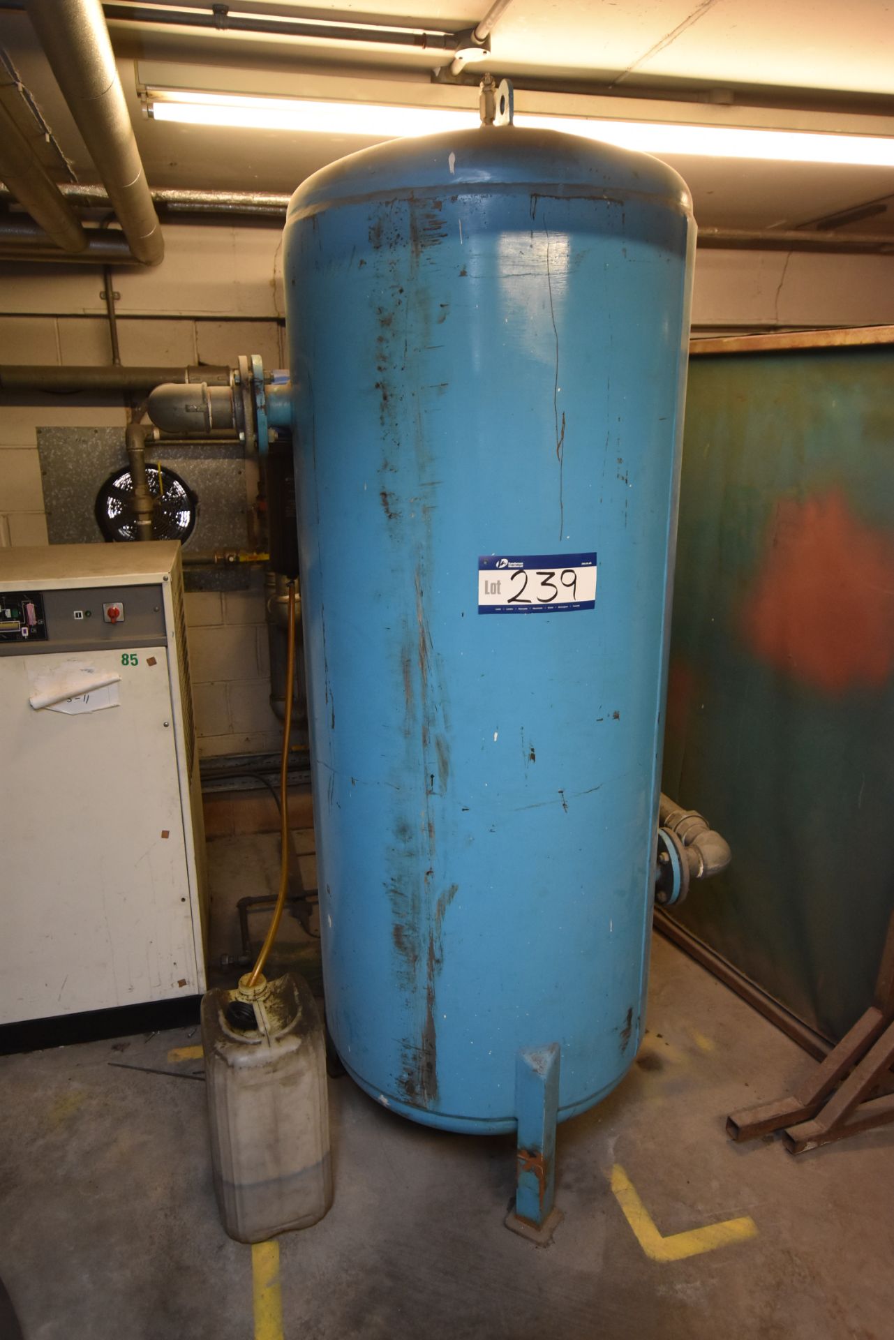 Abbot & Co Welded Steel Air Receiver, serial number: 42545, year 1987, working pressure 10.5bar,