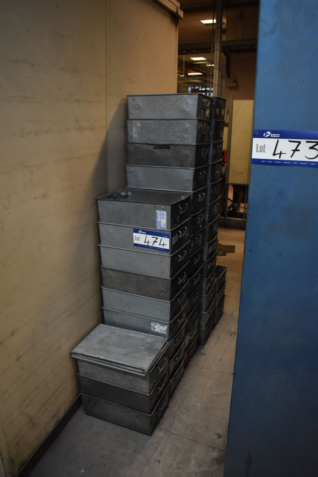 Quantity of Steel Tote Bins as set out