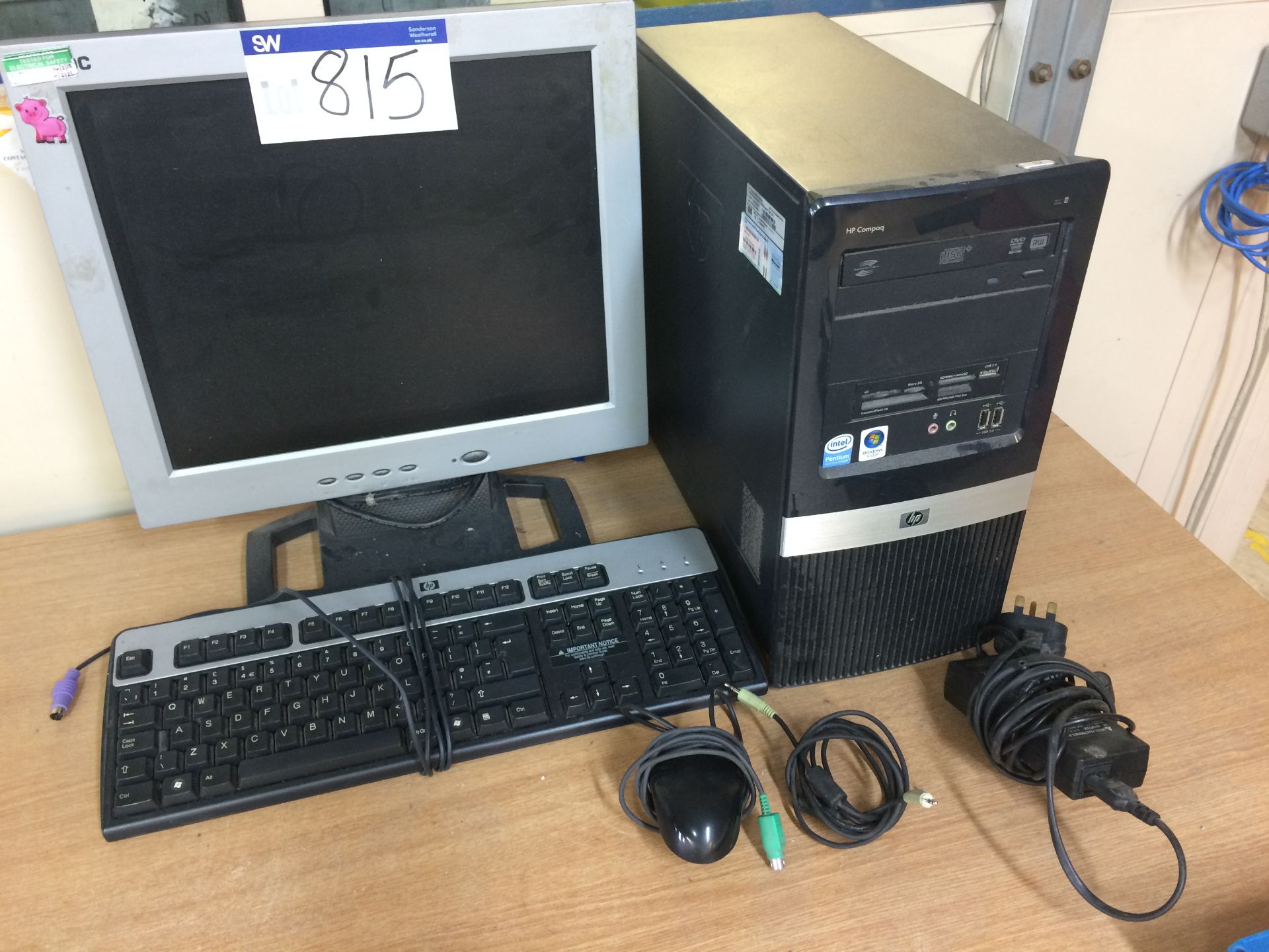 HP Compaq DX2400 Microtower Desktop Personal Computer, Intel Pentium Processor c/w Monitor, Mouse