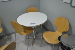 Table, with three chairs (Please note this item is located at Avocado Court, 3 Commerce Way, off
