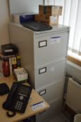 Steel Four Drawer Filing Cabinet (Please note this item is located at Avocado Court, 3 Commerce Way,