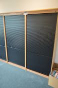 Two Tambour Door Cabinets (Please note this item is located at Avocado Court, 3 Commerce Way, off