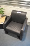 Leather Effect Armchair (Please note this item is located at 1 Mosley Road, Stretford, Manchester,