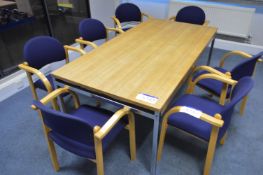 Wood Meeting Table (Please note this item is located at 1 Mosley Road, Stretford, Manchester, M17