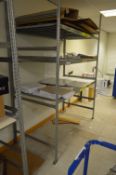 Galvanised Steel Single Bay Three-Tier Rack, with residual contents (reserve removal until