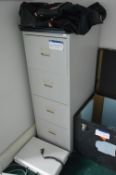 Steel Four Drawer Filing Cabinet (Please note this item is located at 1 Mosley Road, Stretford,