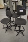 Four Swivel High Chairs (two backs known to require attention) (Please note this item is located