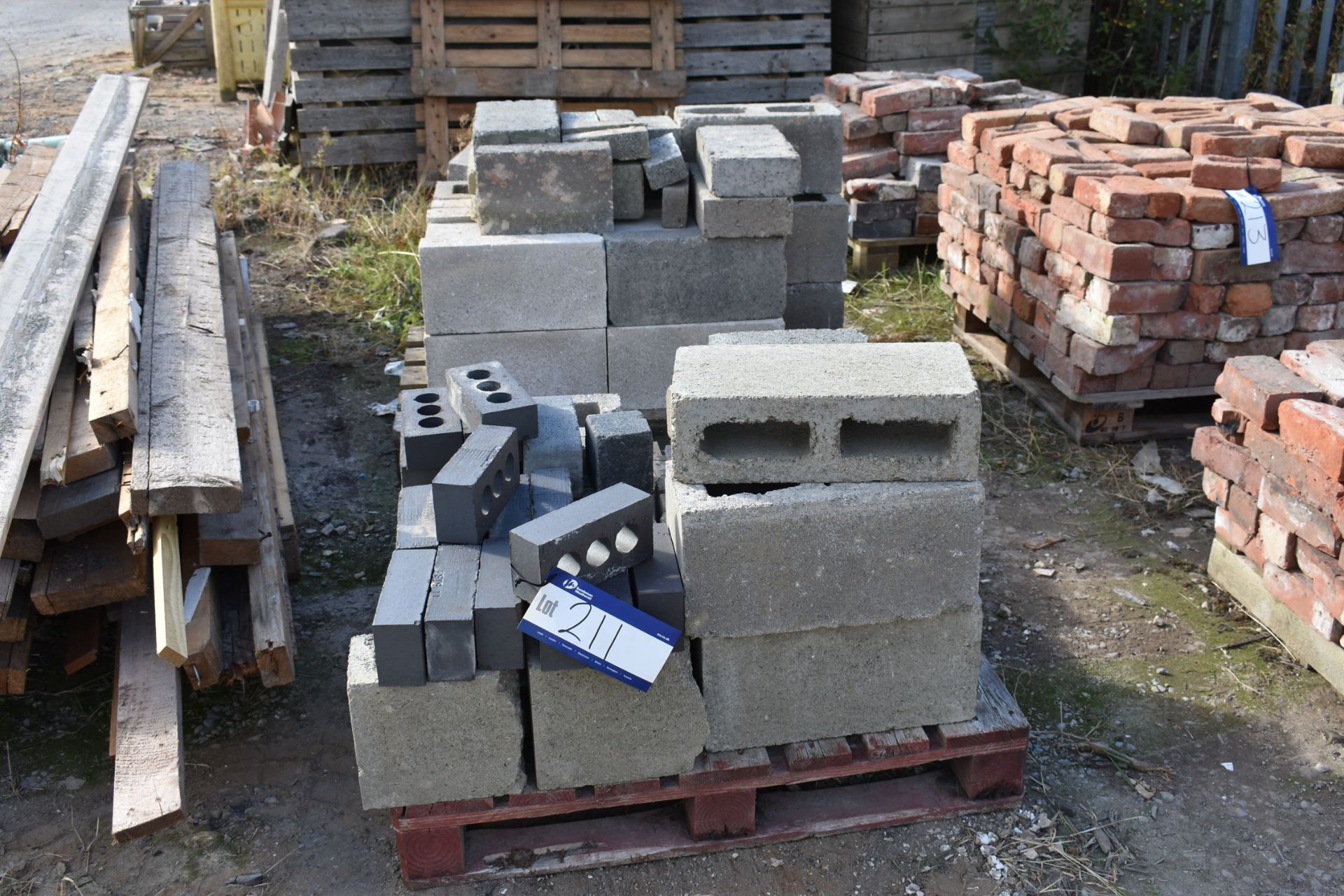 Breeze Blocks, as set out on two pallets