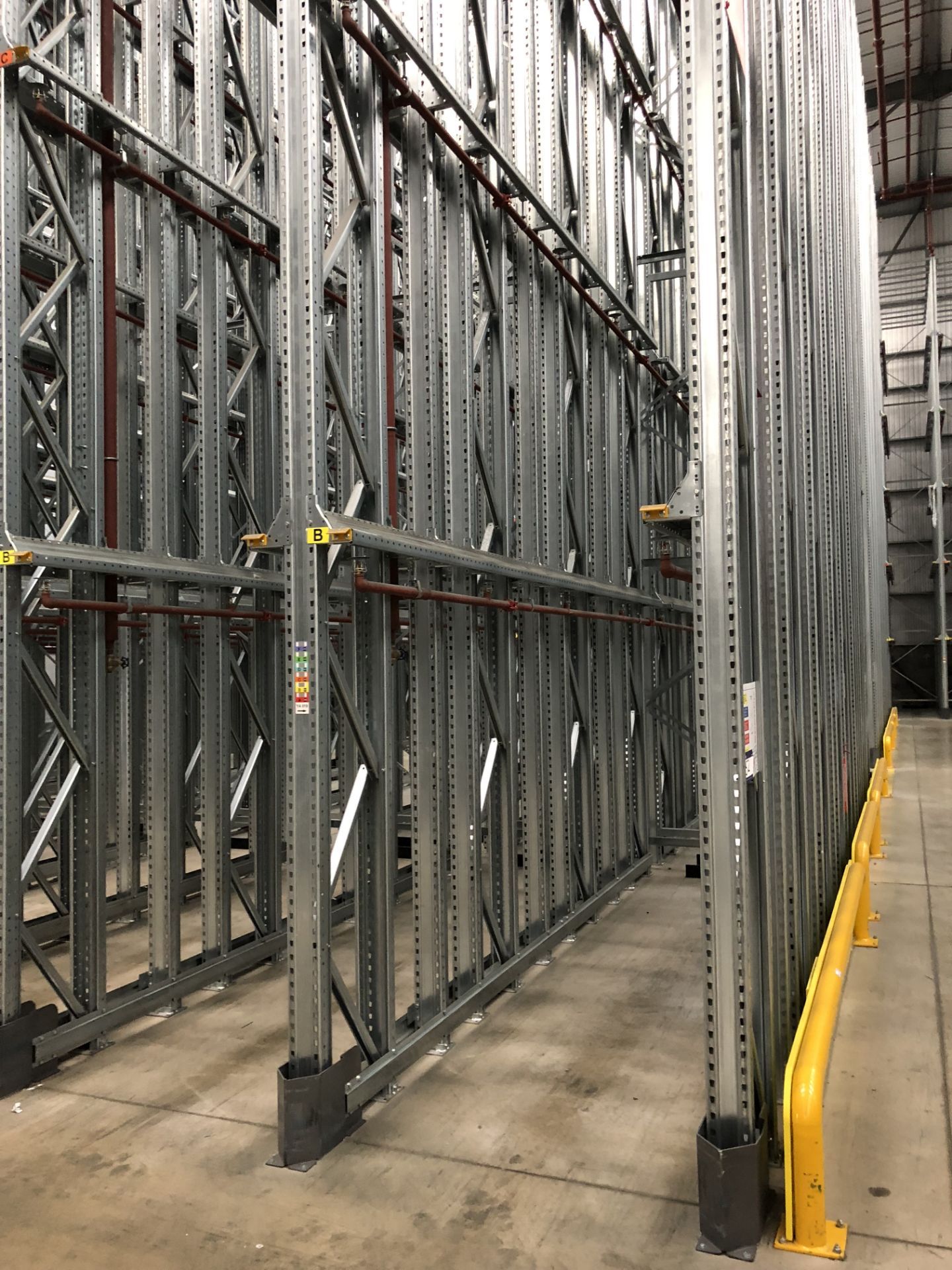 10 Bays of Dexion 13m 5 Tier HIGH BAY BOLTLESS STEEL DRIVE IN PALLET RACKING (2016) Pallet Width - Image 2 of 3