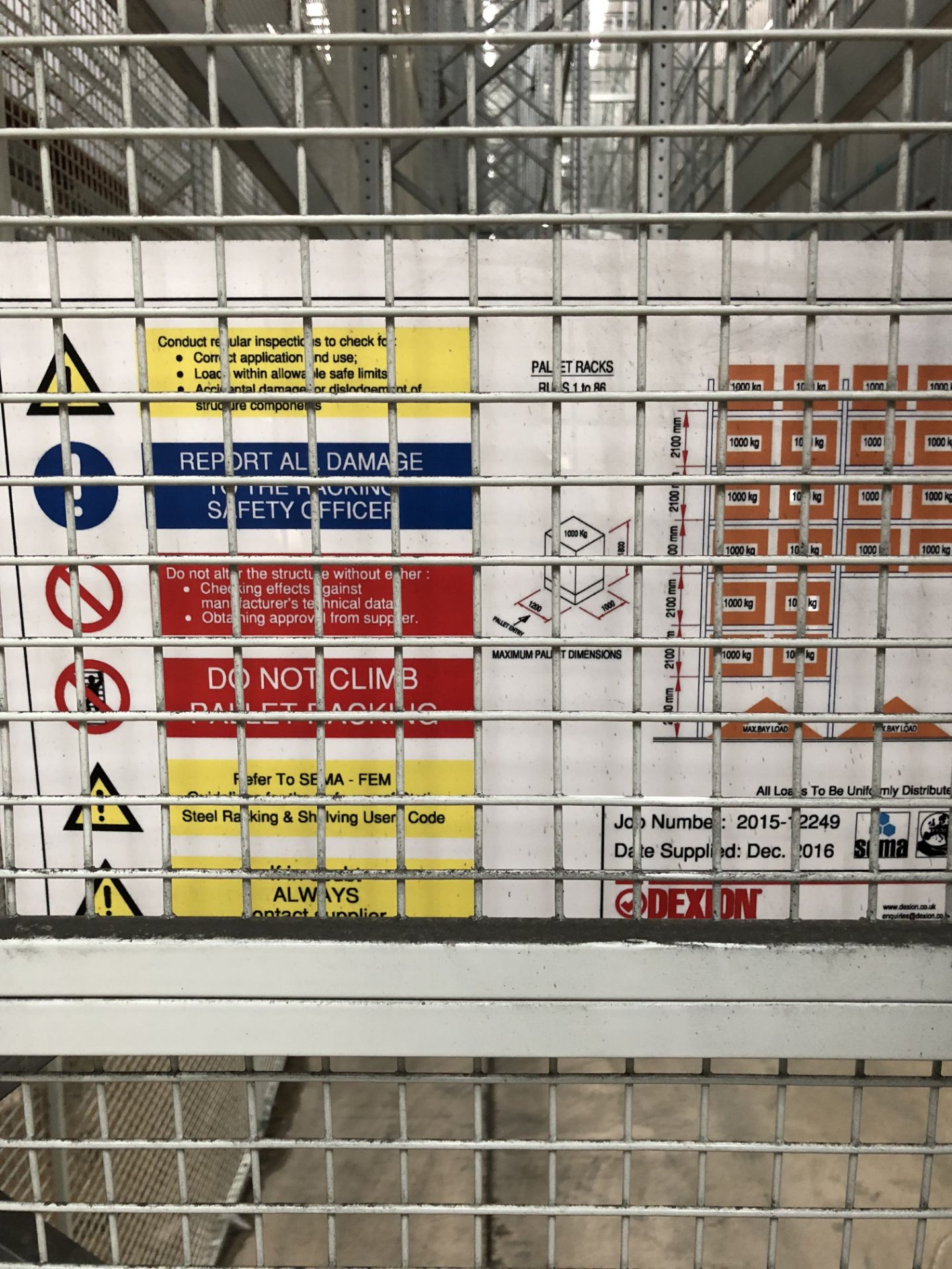 Aerosol Enclosure Including 144 Bays of Dexion 13m 6 & 7 Tier HIGH BAY GALVANISED BOLTLESS STEEL - Image 8 of 8