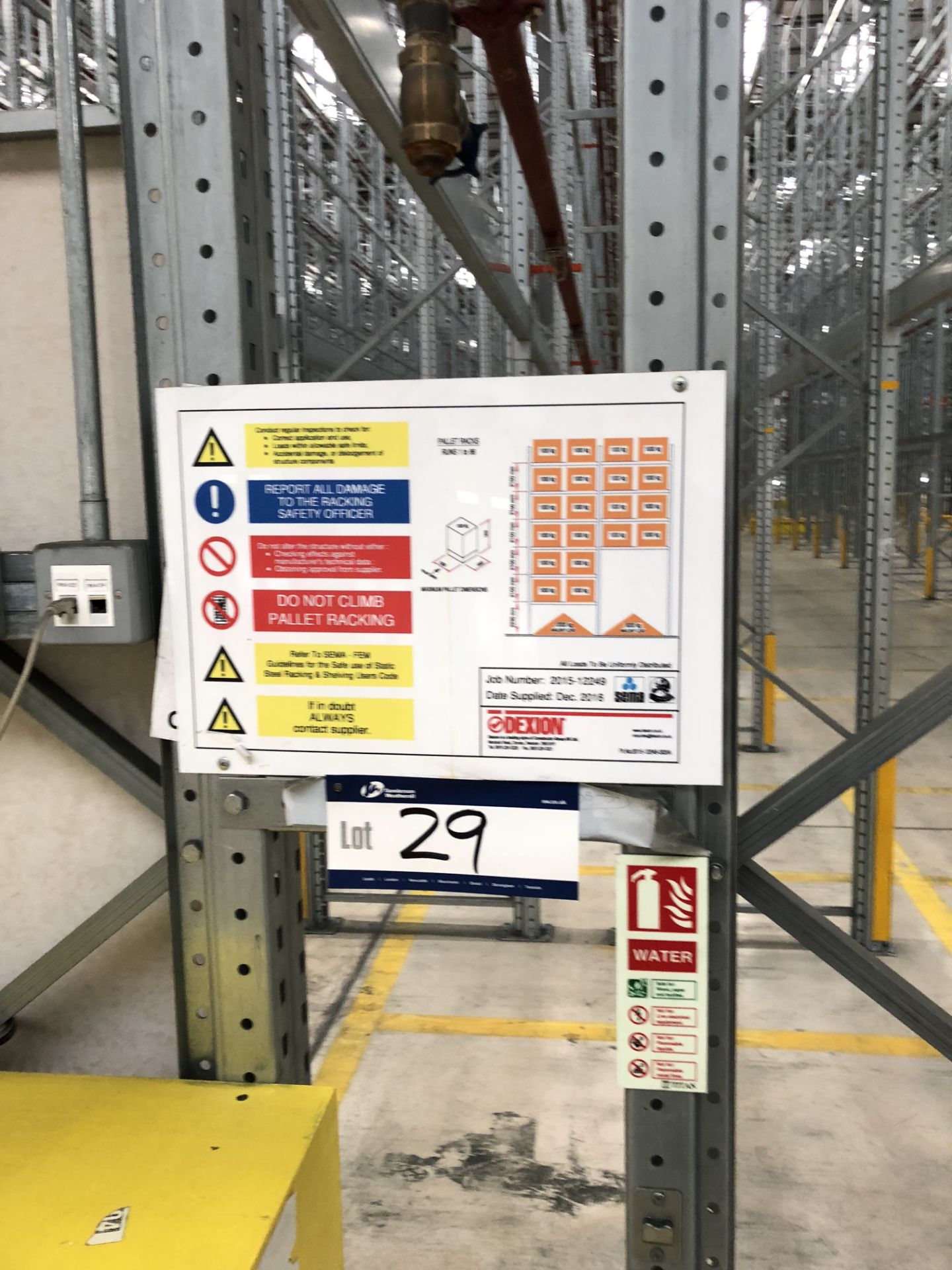 72 Bays of Dexion 13m 6 Tier HIGH BAY GALVANISED BOLTLESS STEEL PALLET RACKING (2016) comprising: 74 - Bild 2 aus 2