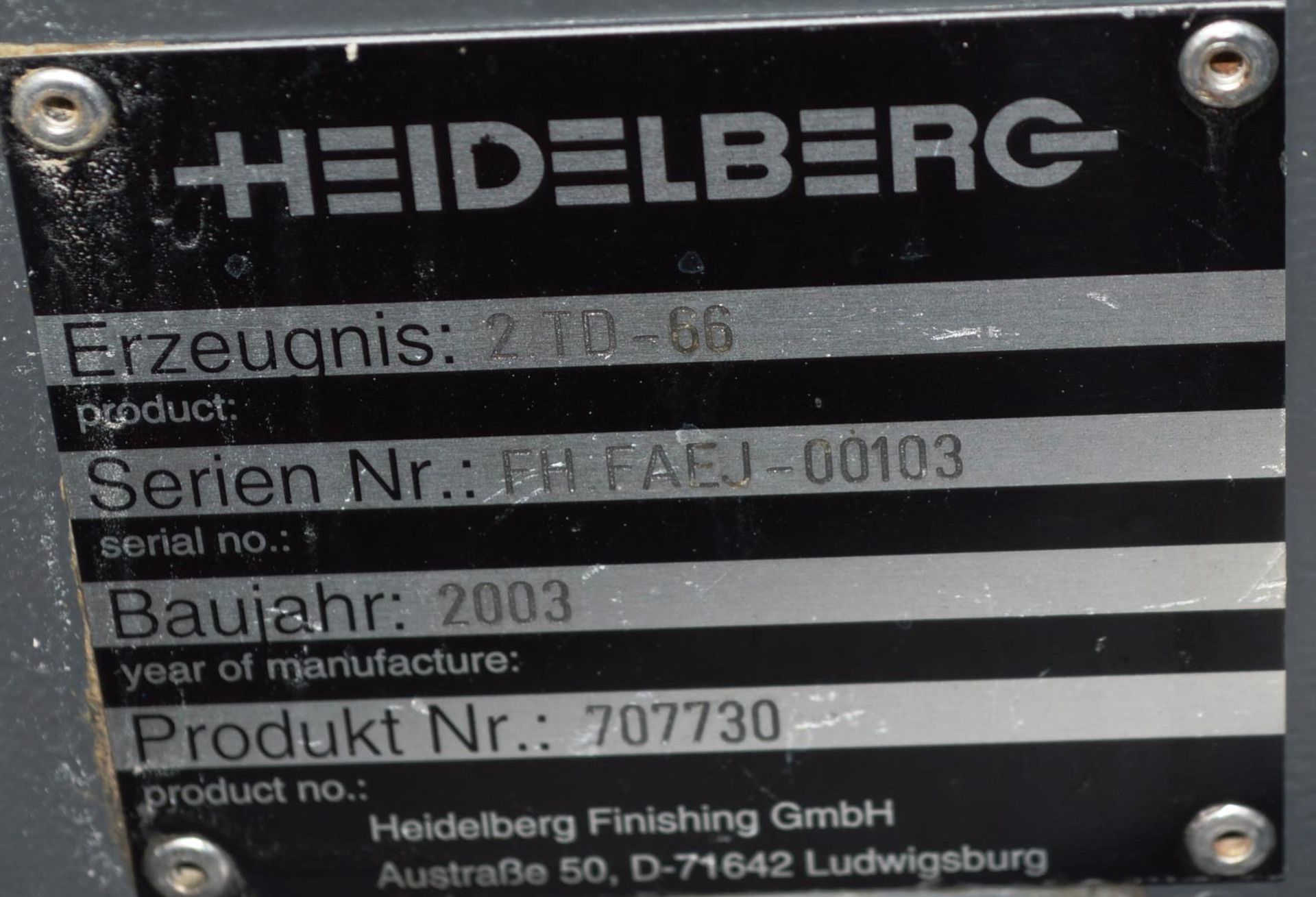 Heidelberg 32 p.p TD78-6-4-4 STAHLFOLDER LINE, with RD-78 feeder, serial no. FH.FAEA-00106, 1.TD- - Image 12 of 16