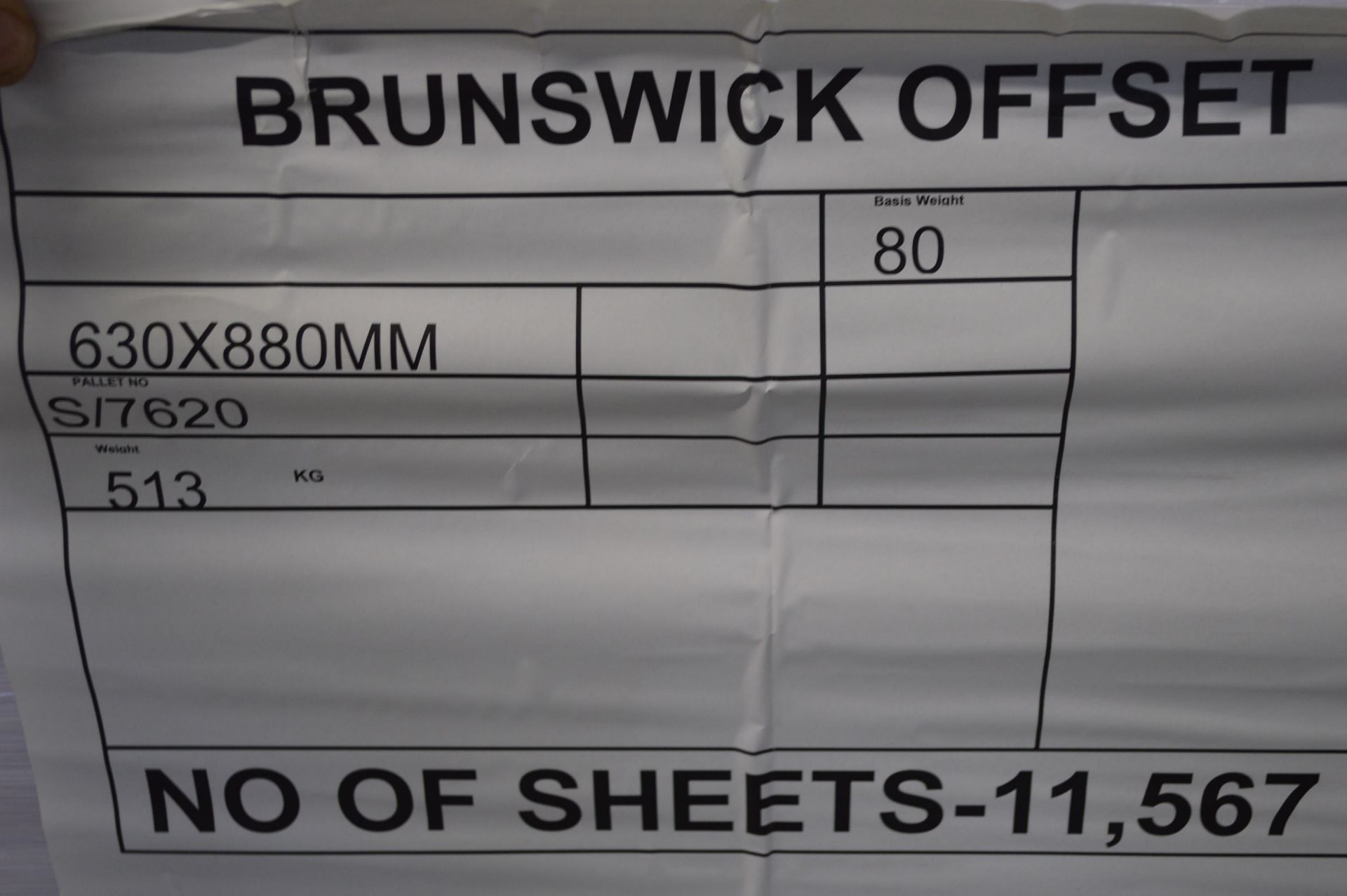 Stock of Flat Sheet Paper, understood to comprise of approx 3.5 tonnes (weight subject to - Bild 27 aus 29