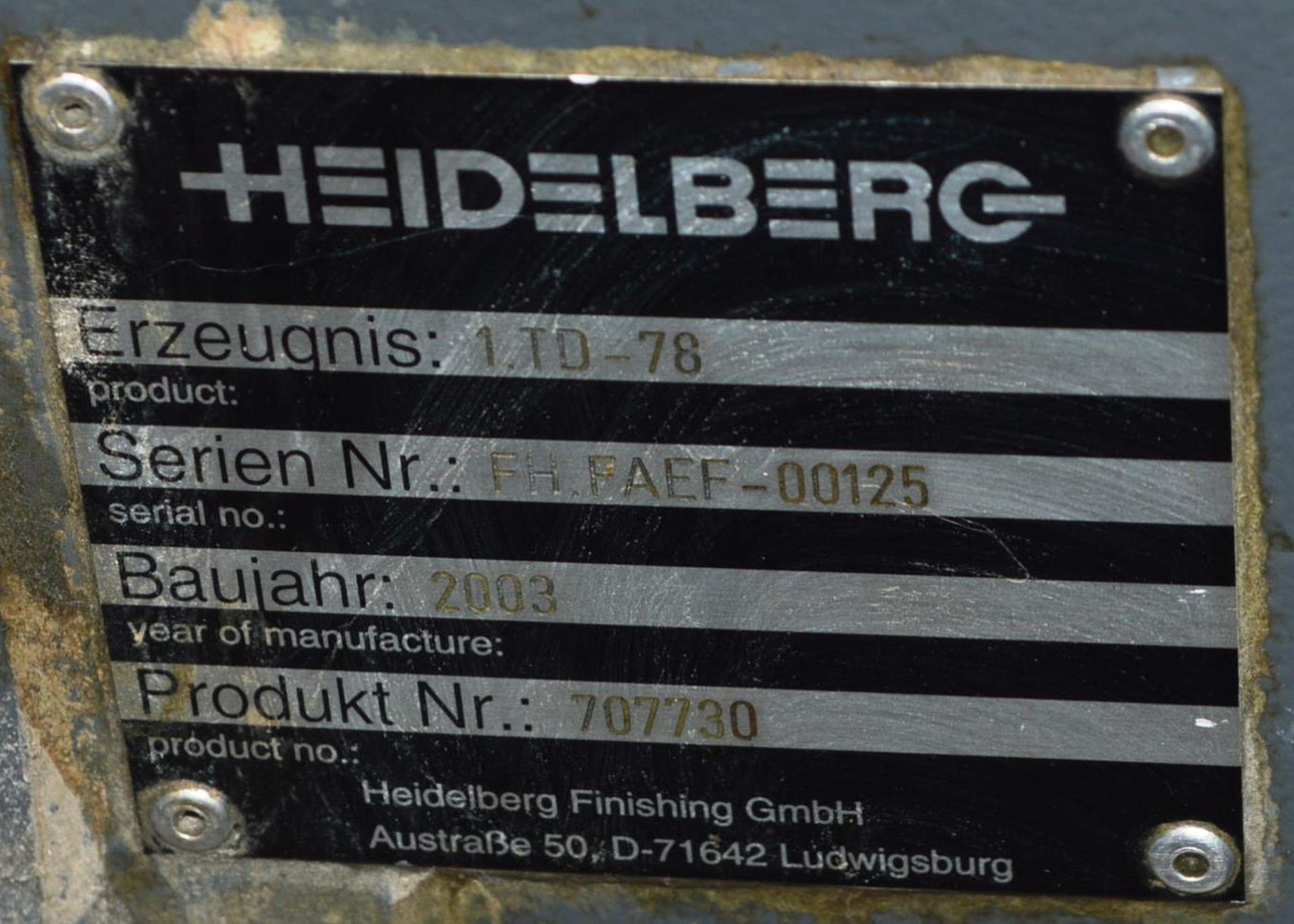 Heidelberg 32 p.p TD78-6-4-4 STAHLFOLDER LINE, with RD-78 feeder, serial no. FH.FAEA-00106, 1.TD- - Image 11 of 16