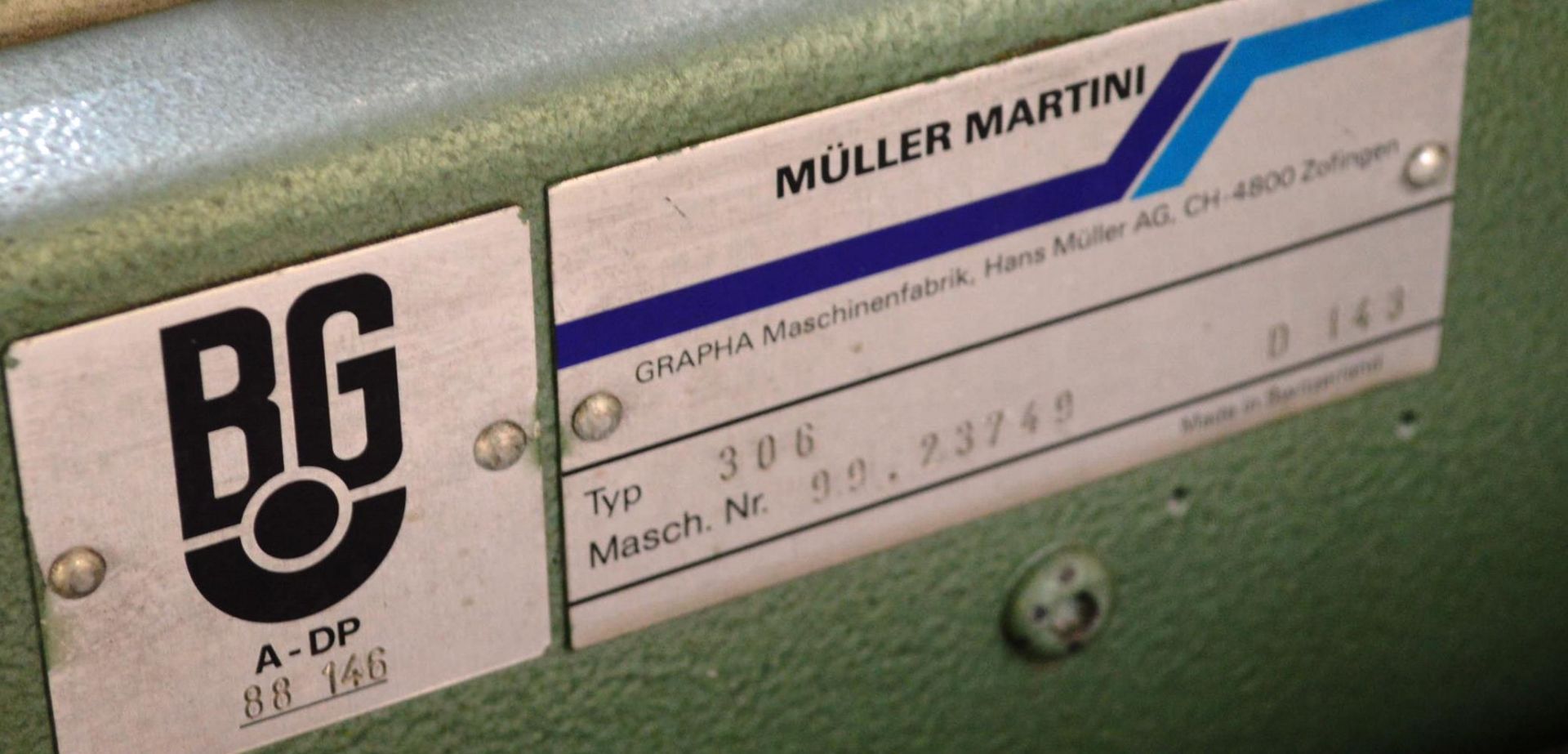 Muller Martini 321 5+1 SADDLE STITCHING LINE, comprising:- five 306 feeders, serial no’s 99.23749 - Bild 7 aus 11