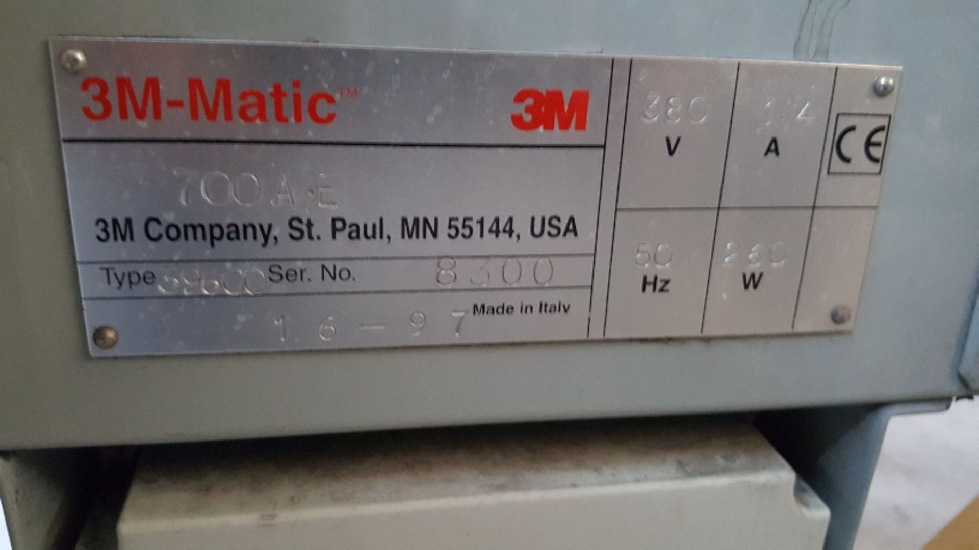 3M-Matic 700AE ADJUSTABLE CASE/BOX SEALER, serial no. 8300, year of manufacture 1997, top and bottom - Bild 3 aus 4