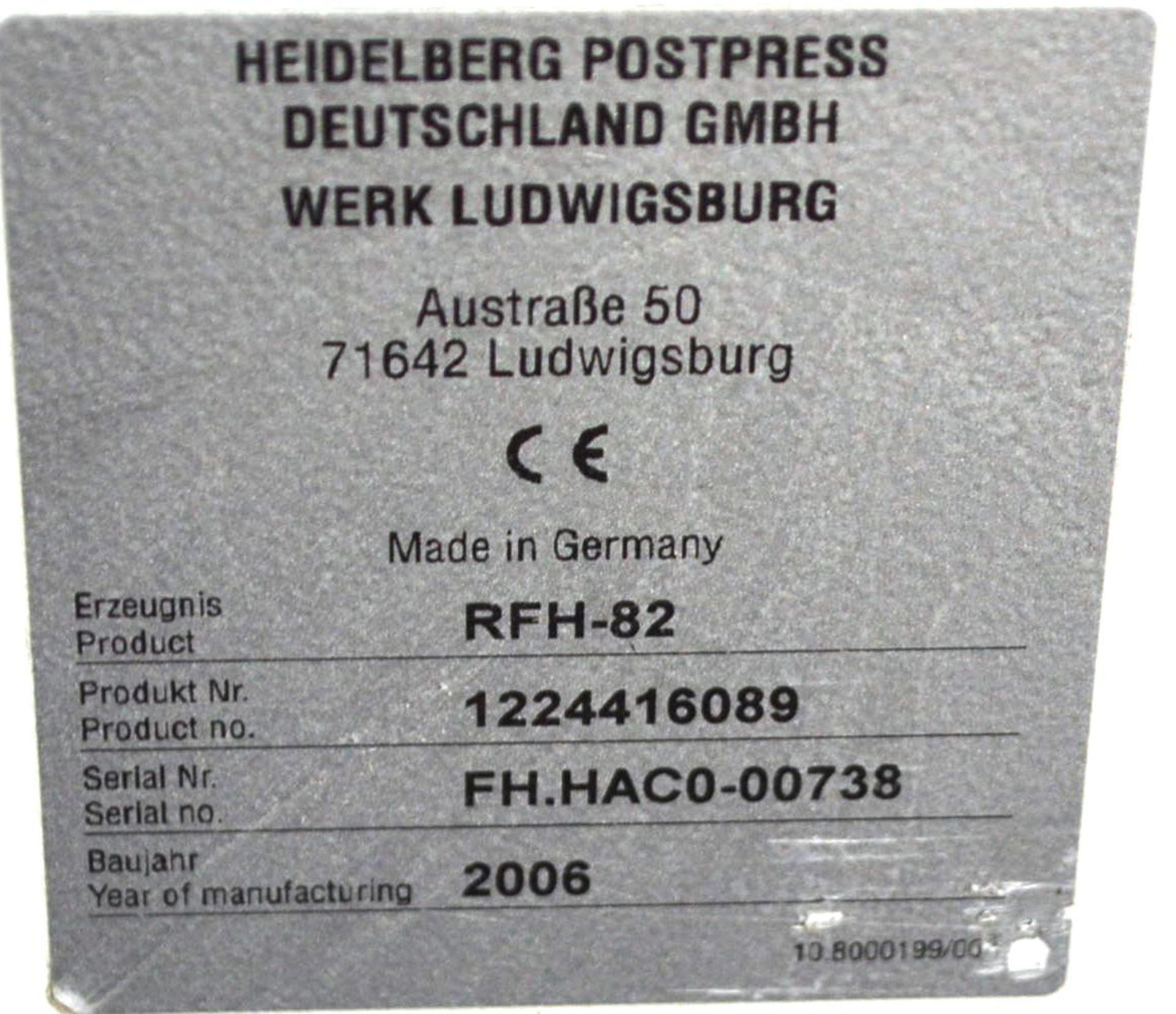 Heidelberg 32p.p STAHL TH82-6-4 FOLDER CREASING FOLDING LINE, with RFH-82 feeder, serial no. FH. - Image 11 of 19