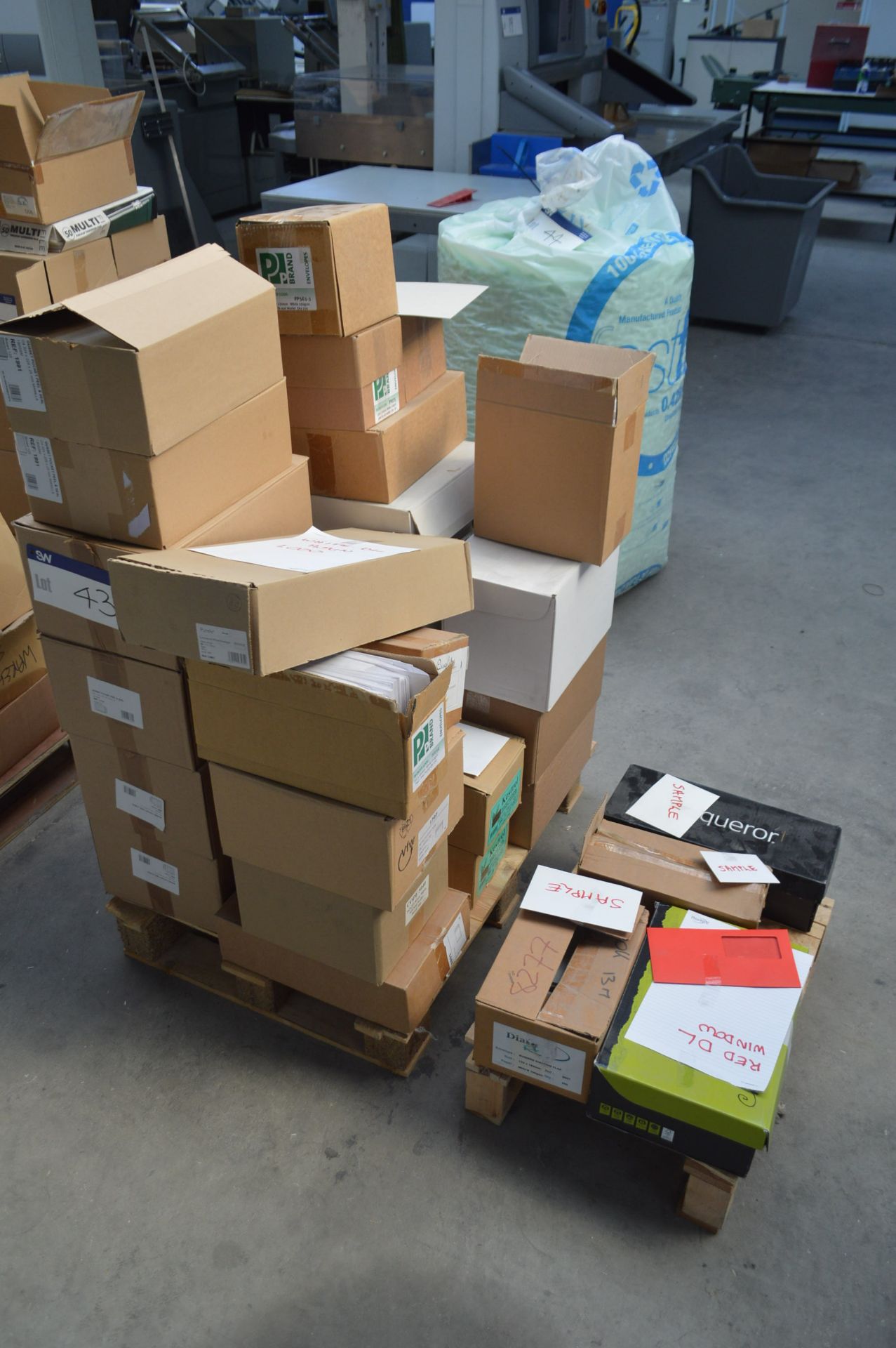 Mainly Envelopes & Wallets, on two pallets * PLEASE NOTE THIS LOT MUST BE CLEARED BY 4pm FRIDAY 23