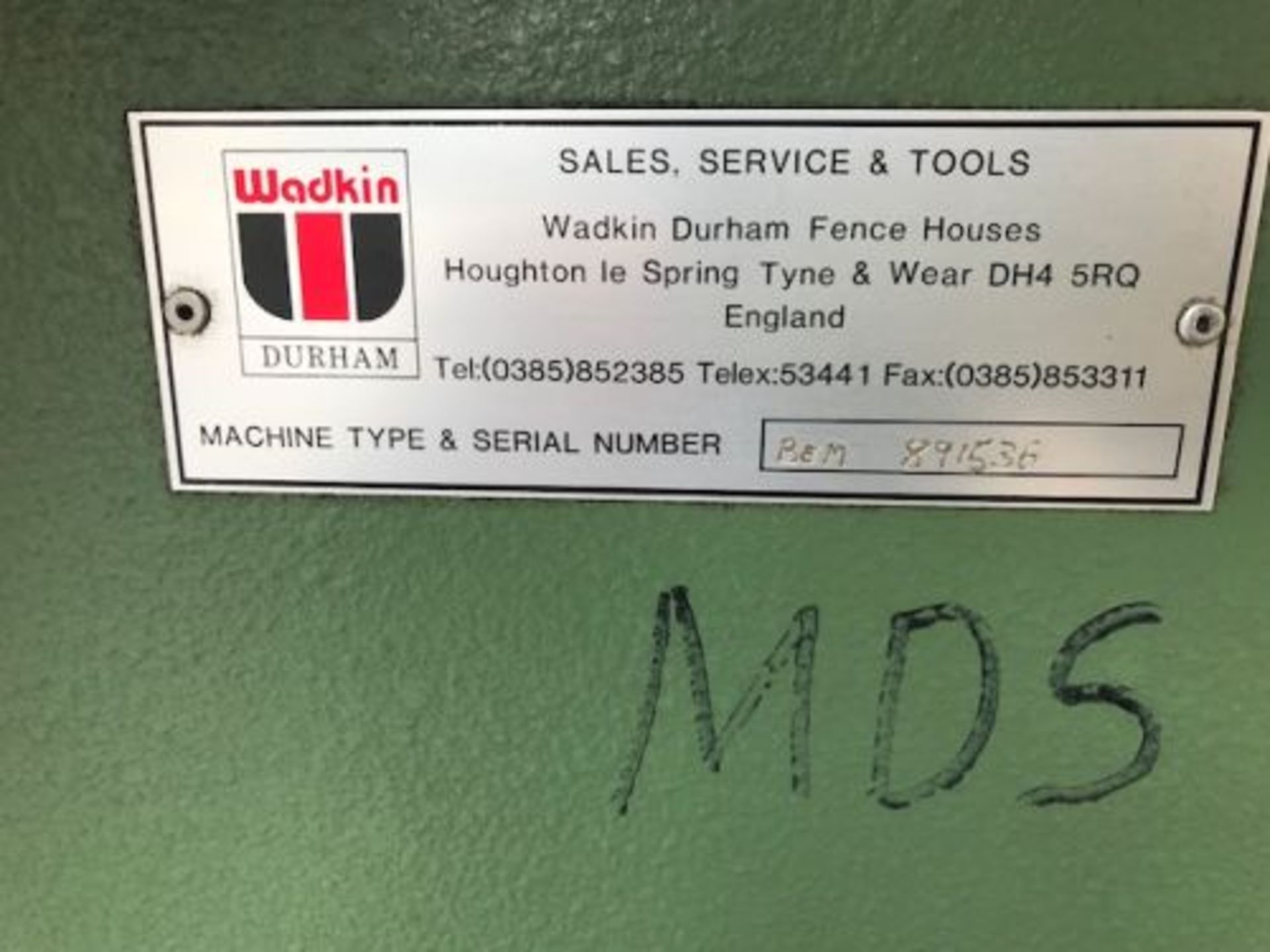 Wadkin BEM Spindle Moulder, machine no 891536, wit - Bild 6 aus 12