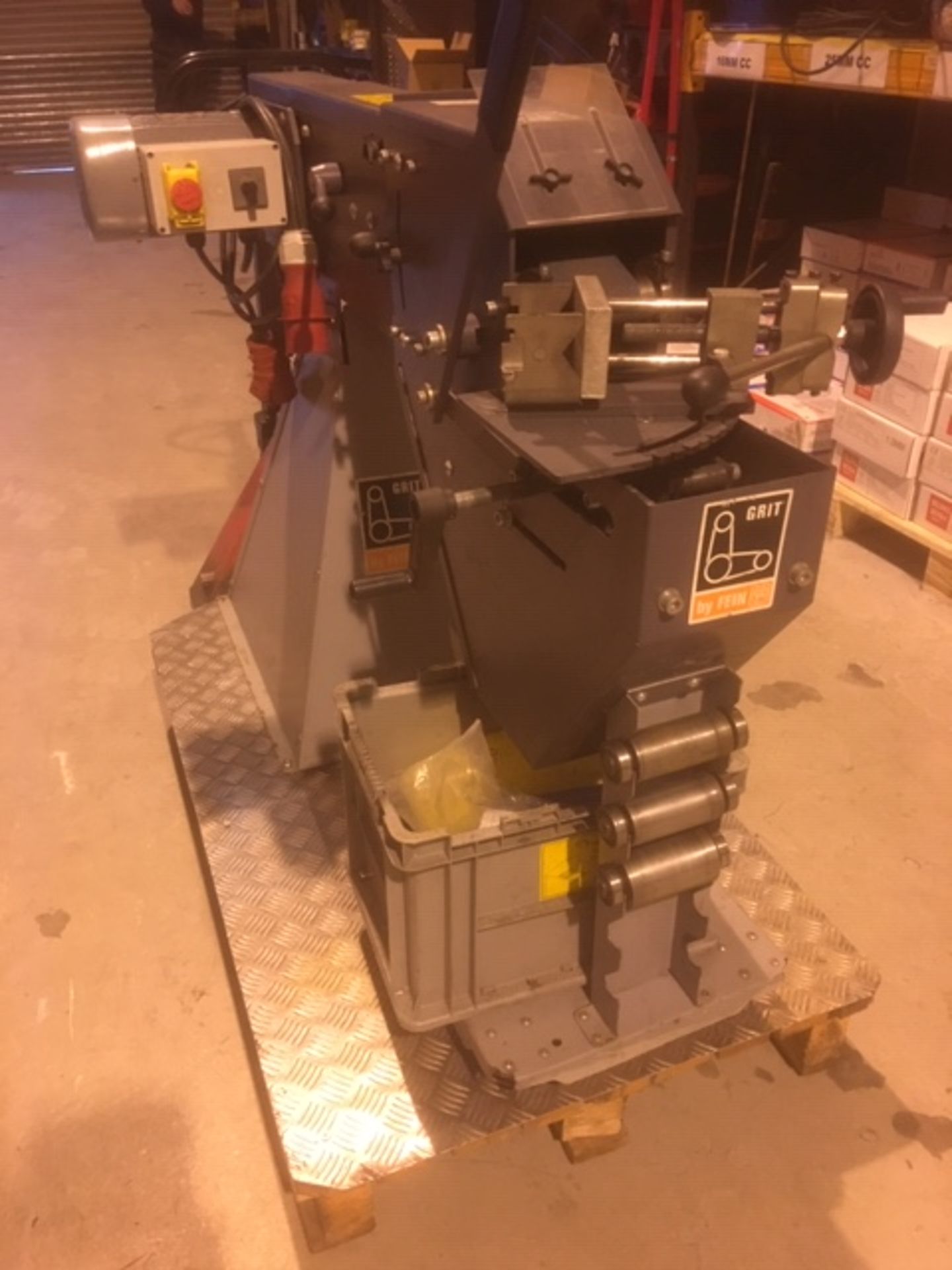 Fein-Grit GXR Notching Attachment, serial no. H1625, fitted to the Grit GI75 2H two speed Linisher/