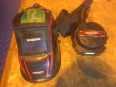 Weldability Air Feed Helmet, with blower filter and battery (vendors comments - Working Condition)