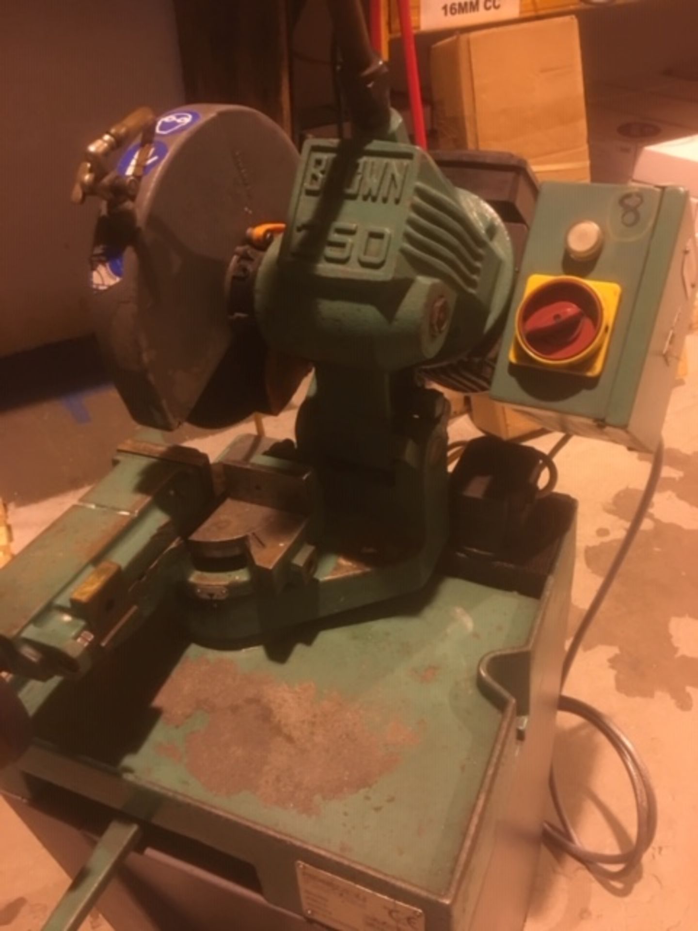 Pedrazzoli Brown 250 Circular Cold Saw, on pedestal, with spare blade, three phase, 415V, (vendors - Image 2 of 2