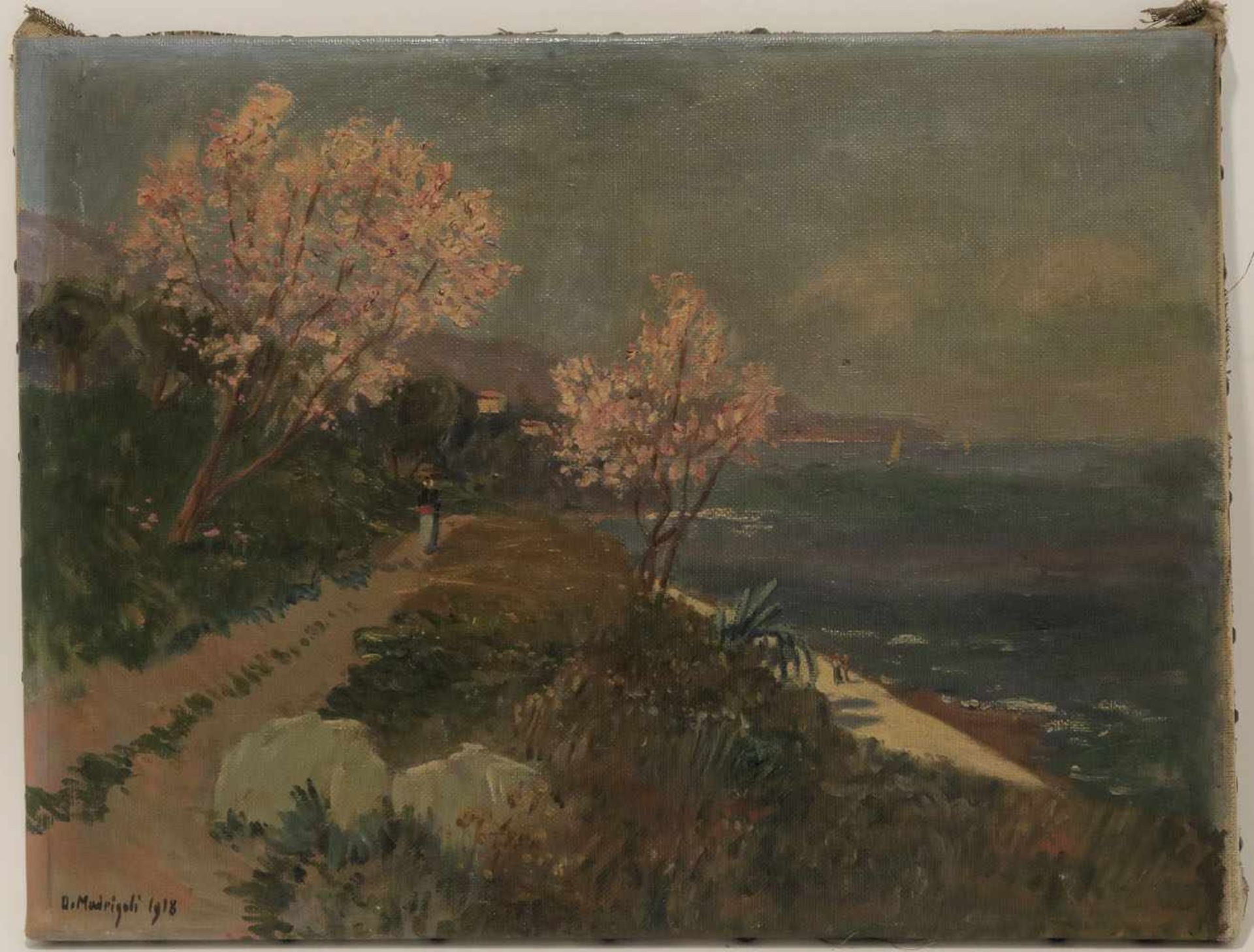 Madrigali, Olynthe Frankreich, 1887 - 1950 Blühende Bäume am Meer Öl/Lwd. 39 x 52,5 cm. L. u.