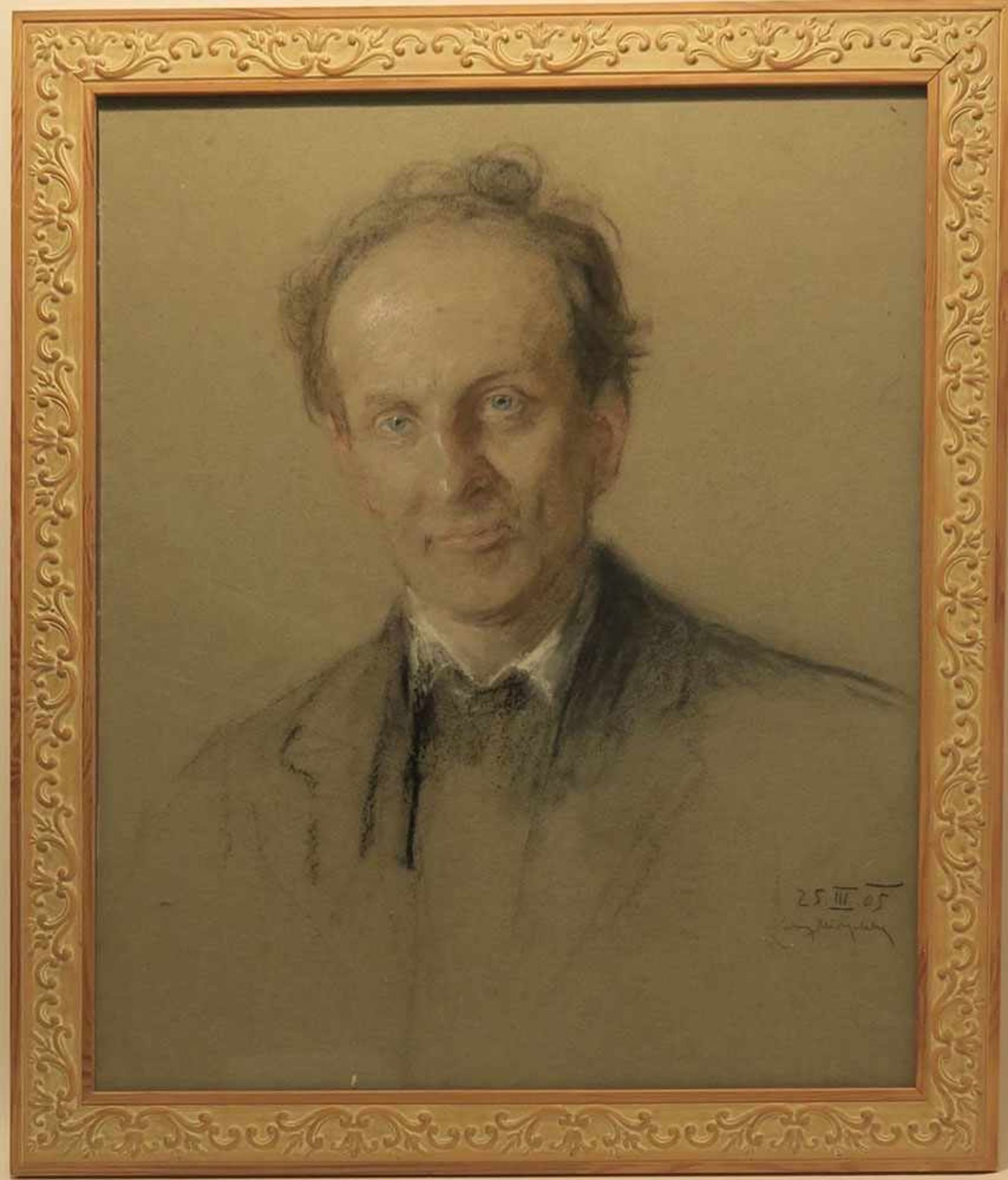 Michalek, Ludwig 1859 Temeswar - 1942 Wien Herrenporträt Farbkreidezeichnung. 60 x 40 cm. R. u.