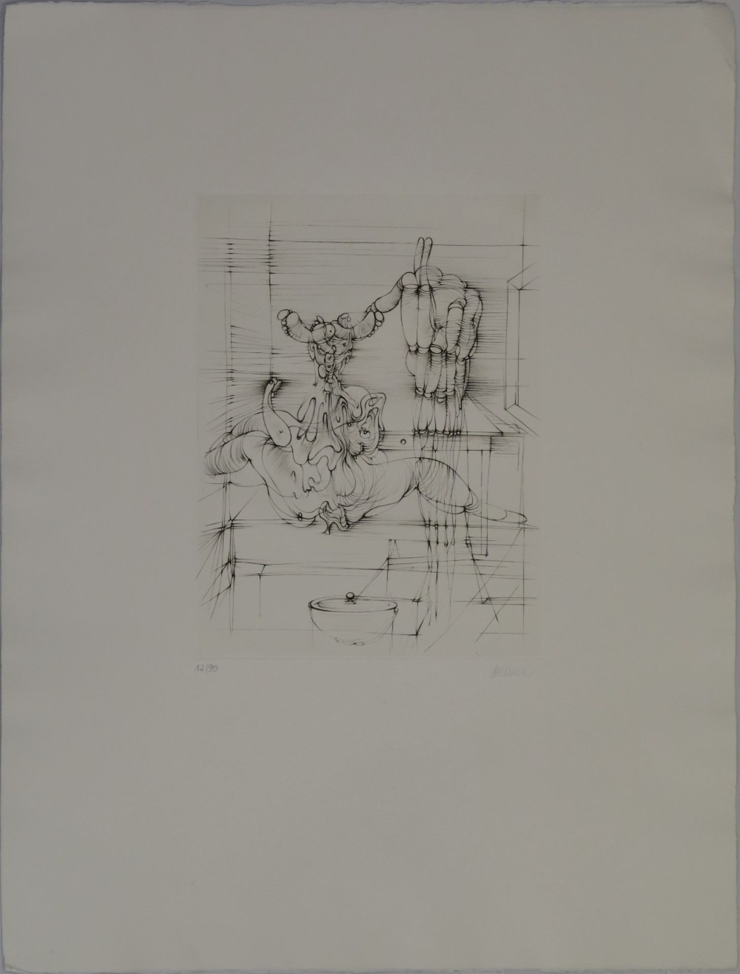 Zwei Blätter aus "Hommage à Picasso" Bellmer, Hans: "Hommage à Picasso" / Kitaj, Ron B.: " - Bild 2 aus 2