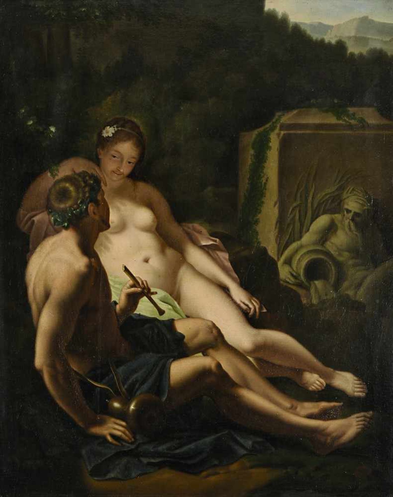 Unbekannt 18. Jh. Unbekannt, 18. Jh. Dionysos und Ariadne Öl / Holz 43 x 34 cm Min. besch. Rahmen