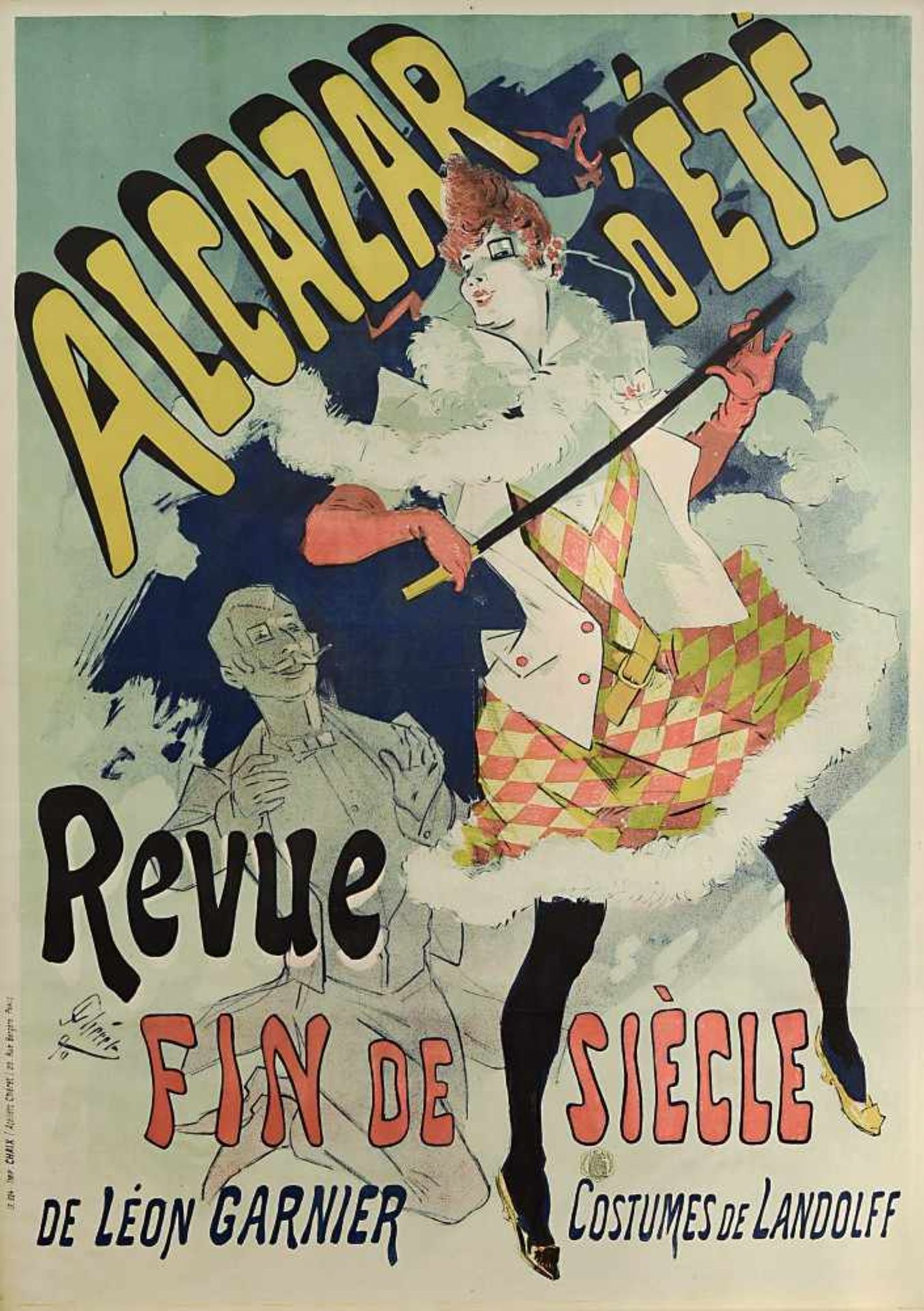 Chéret, Jules 1836 Paris - 1932 Nizza "Alcazar d'Été - Revue Fin de Siècle" Plakat (