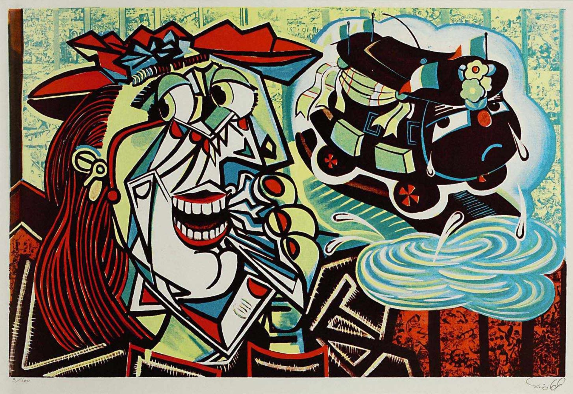 Erró (eigentlich Gudmundur Gudmundsson) geb. 1932 Ólafsvík/Island "Picasso - Variationen"