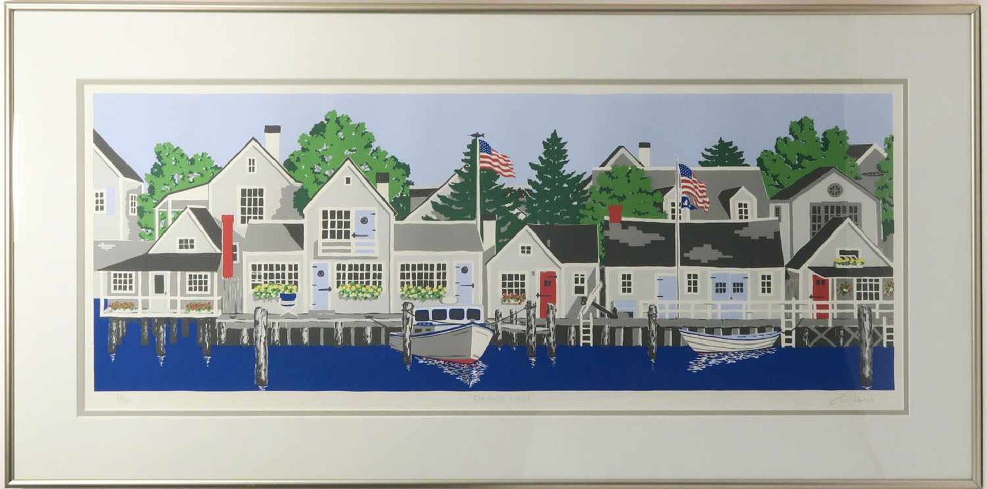 Holch, Ericgeb. 1948 Andover, MassachusettsOld North WharfSiebdruck. BA: 32 x 82 cm. R. u. signiert,