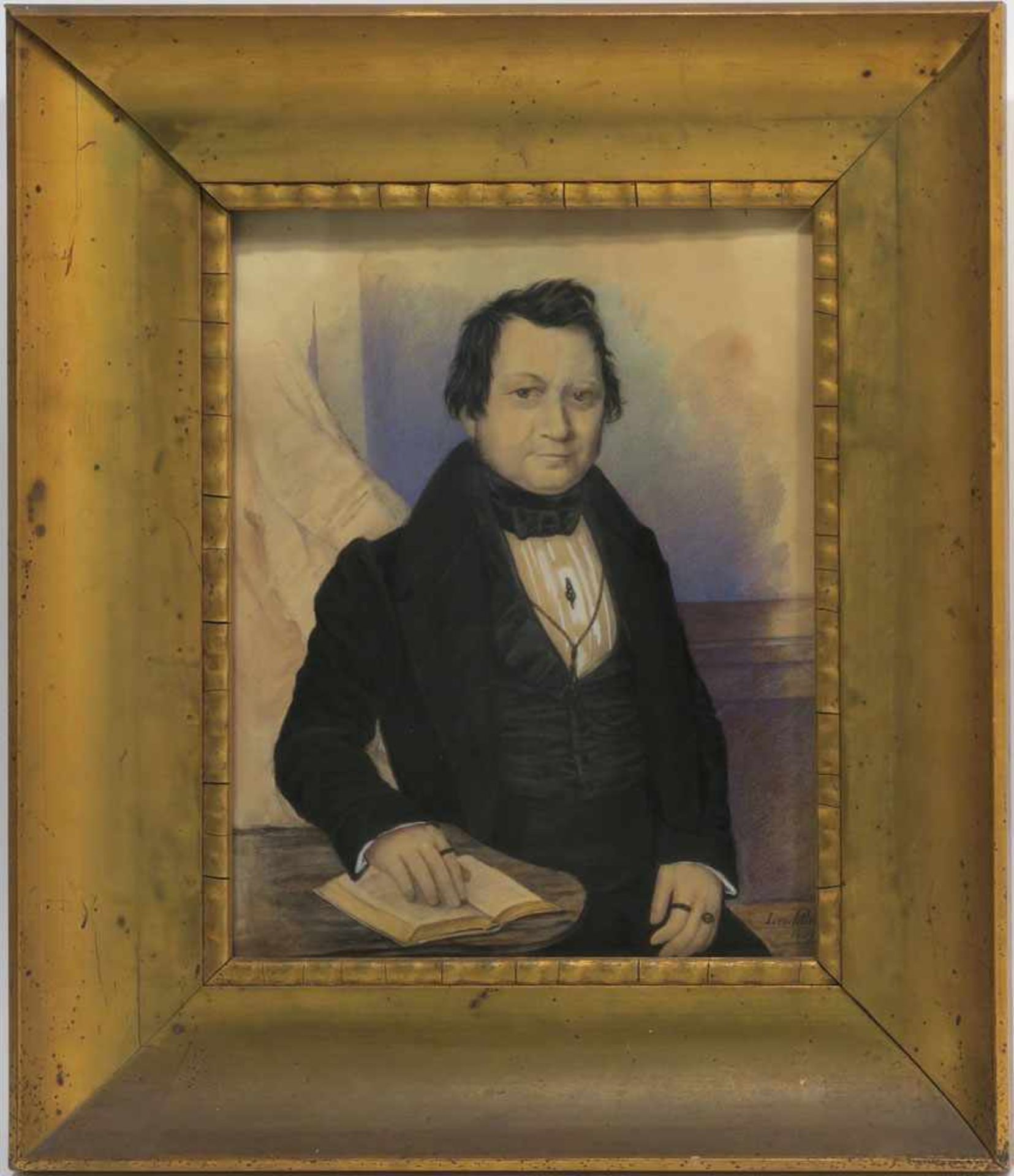 Leuchtleinum 1839HerrenportraitAquarell und Deckfarben. BA: 24 x 18,5 cm. R. u. signiert und datiert