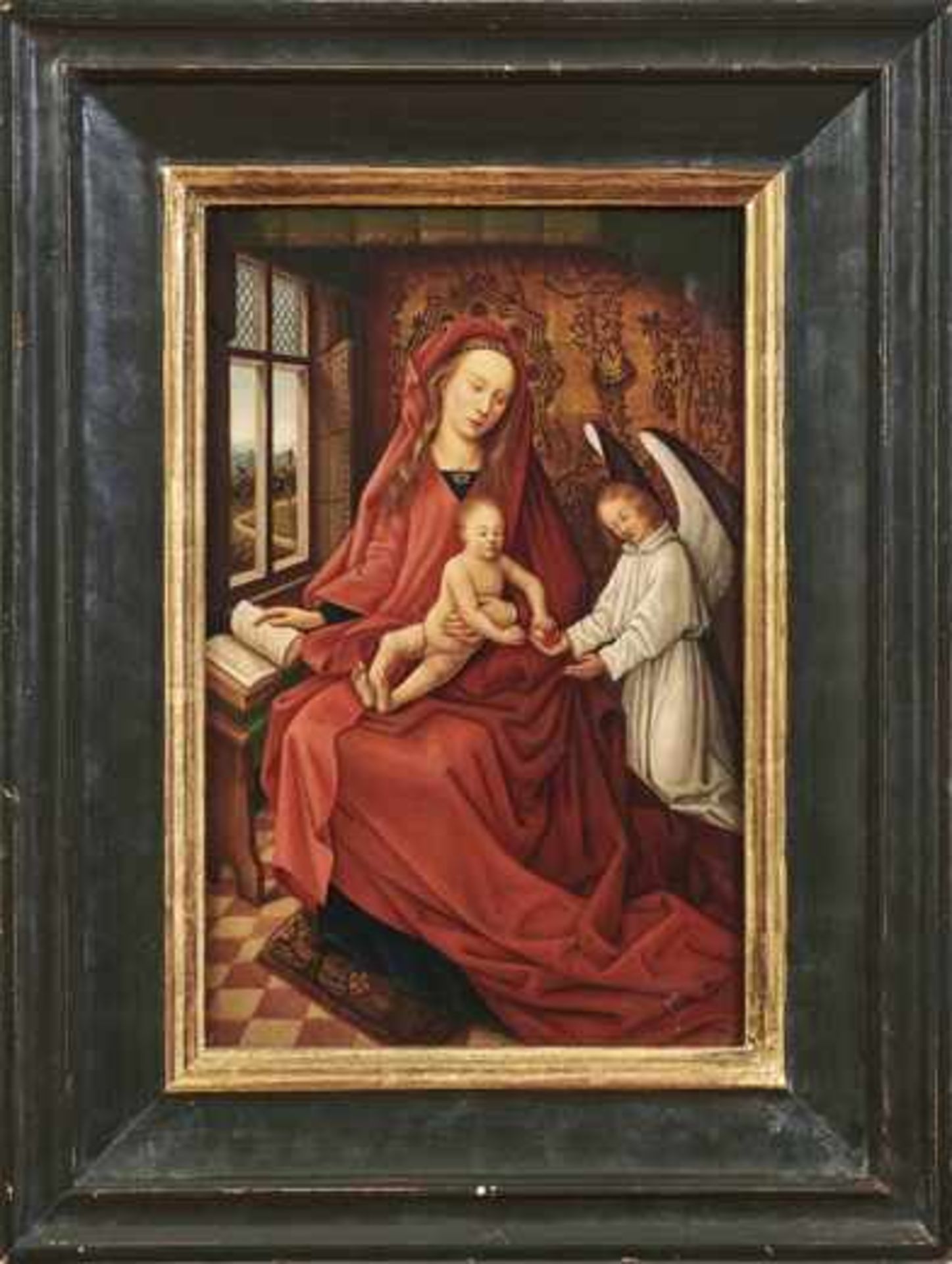 Memling, Hans - Meisterliche Kopie des 18./19. Jh. nach Madonna mit Kind und Engel Traditionelle und