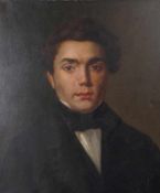 Portraitmaler des 19. Jh. Herrenbildnis Öl/Lwd. 55 x 46 cm; unger. Portraitmalerei